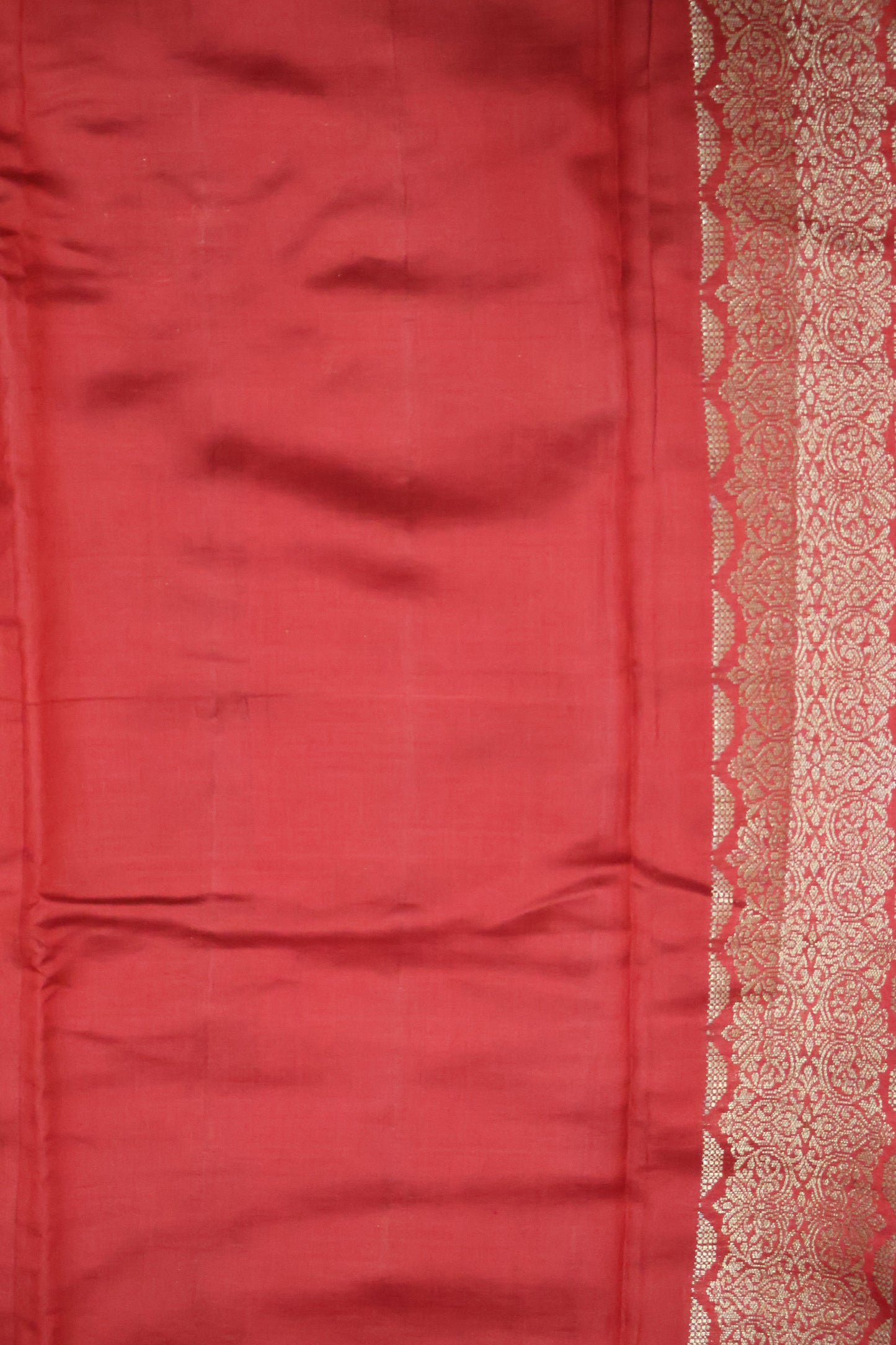 Pure Banarasi Saree Chiniya Silk - Pale Orange Dot Roses