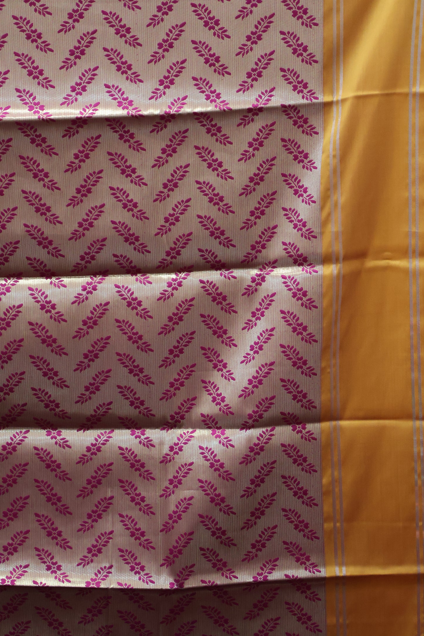 Semi Soft Silk Saree-Pink Mustard