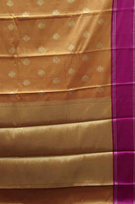 Semi Soft Silk Saree-Mustard Pink