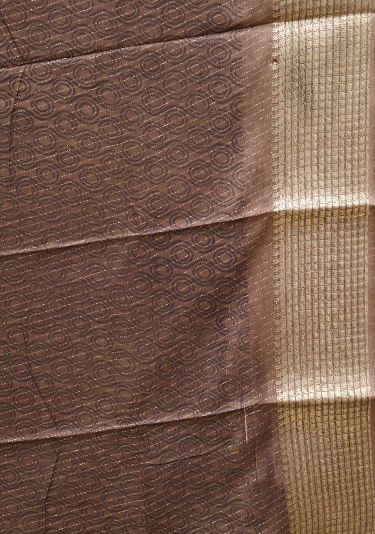 Dola Silk Saree Lehariya Pattern-Mustard
