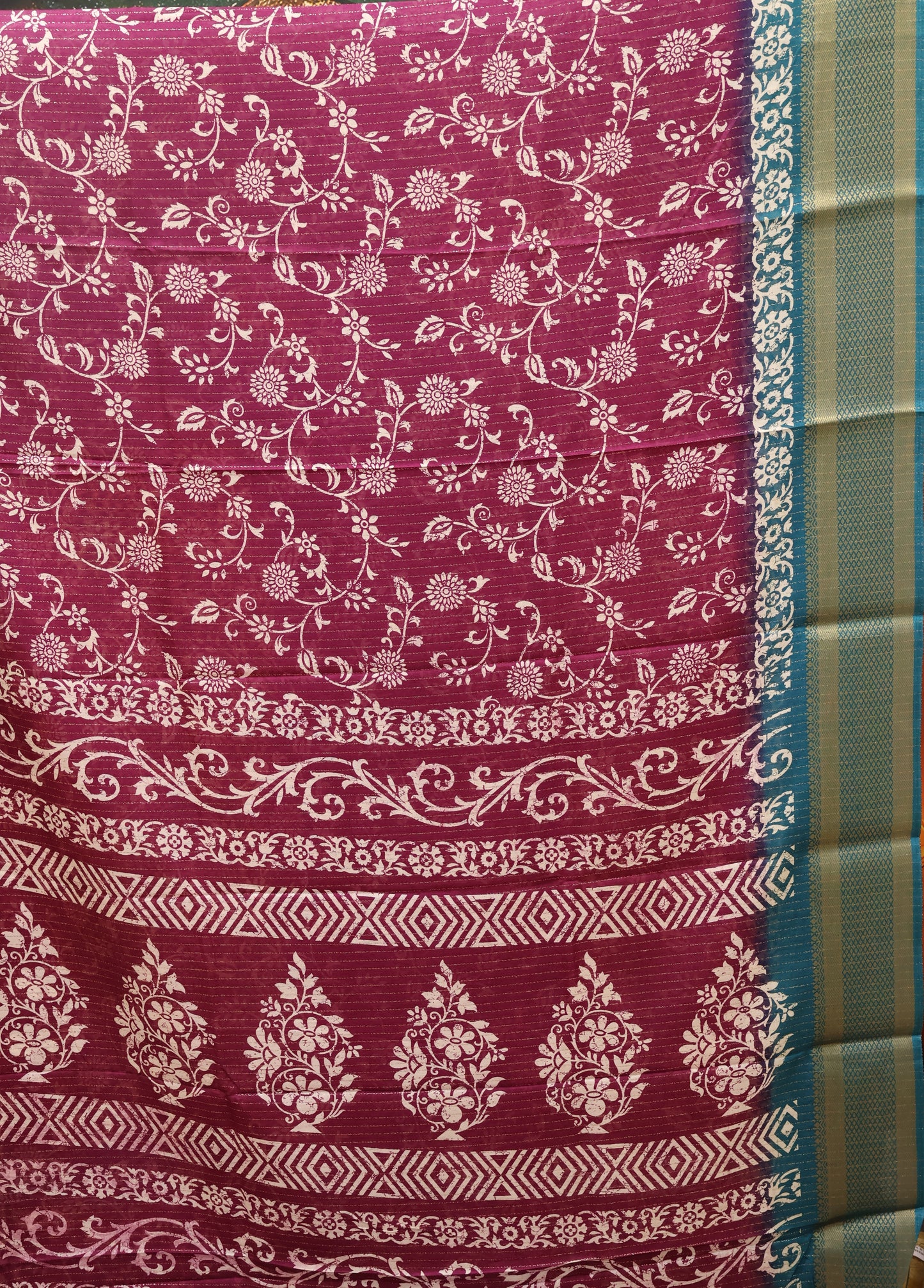 Dola Silk Saree Zari Lines-Purple