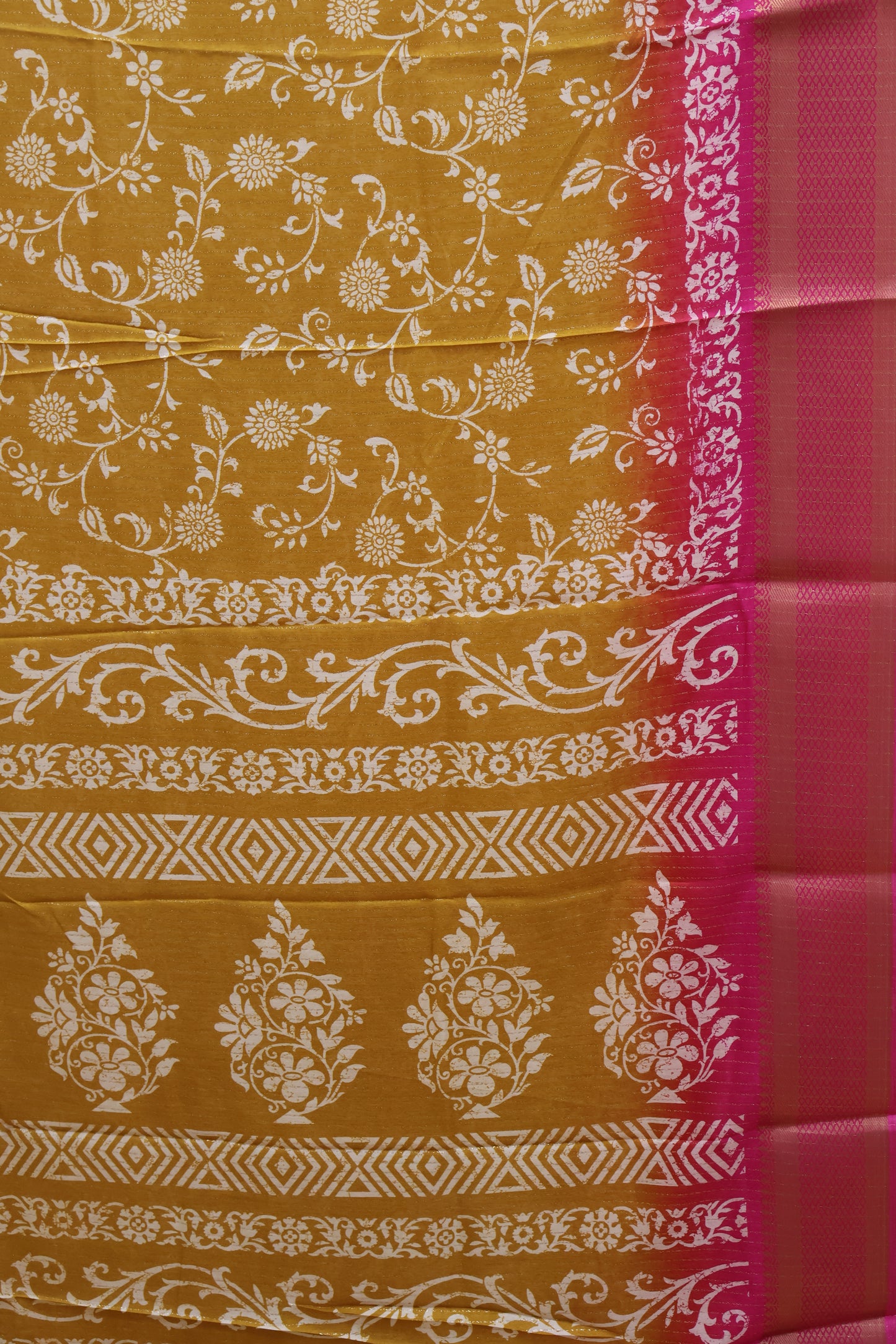 Dola Silk Saree Zari Lines-Mustard