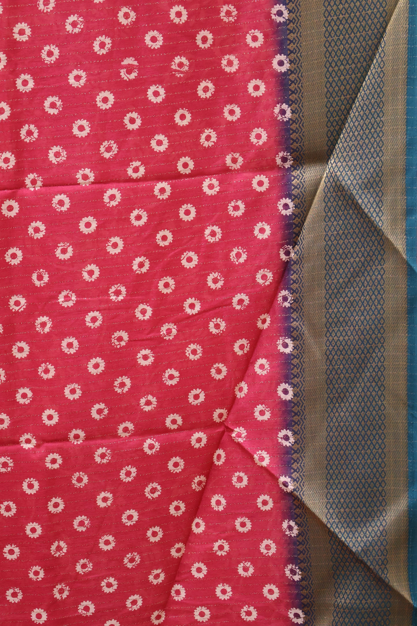 Dola Silk Saree Zari Lines-Pink