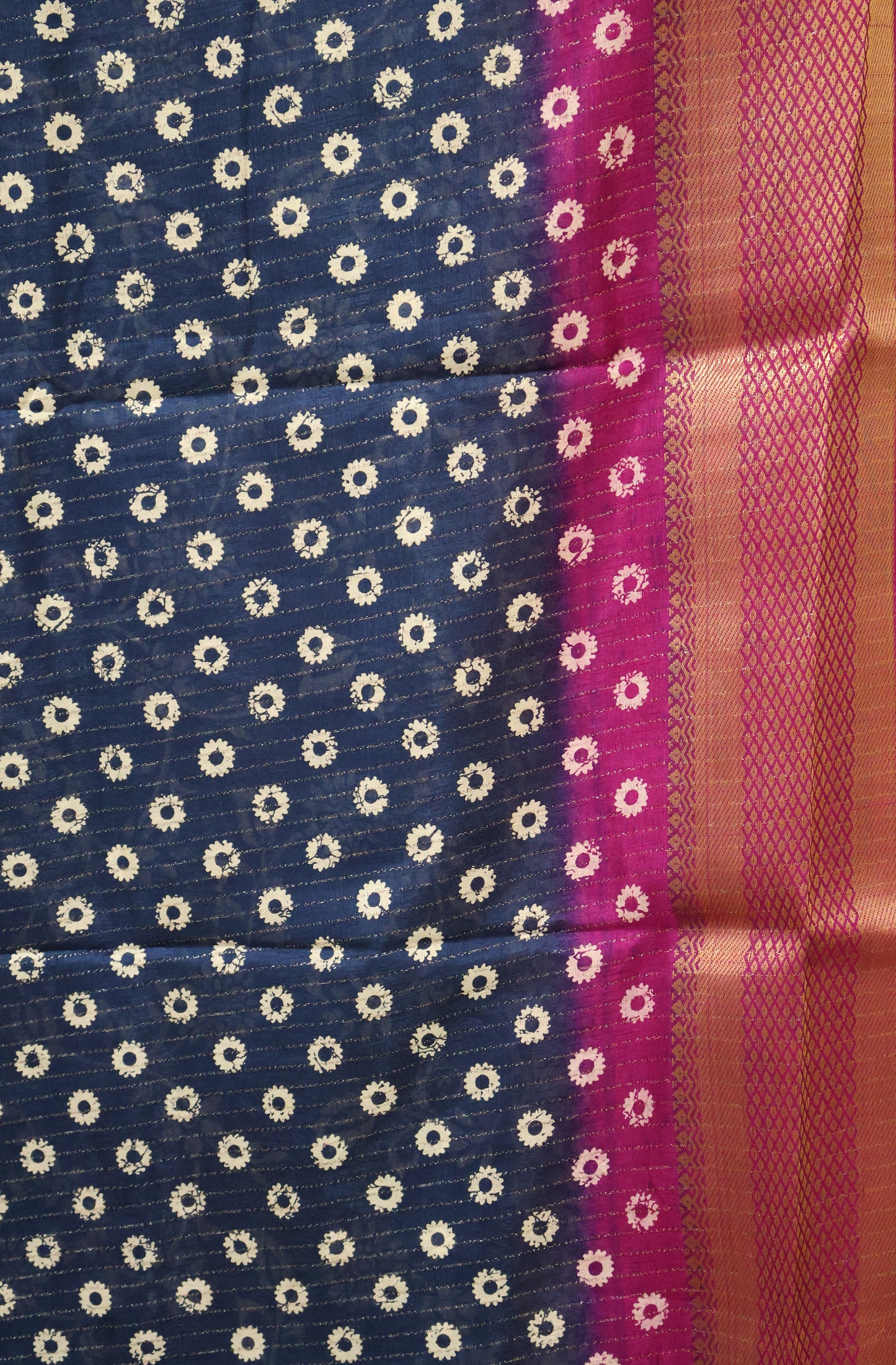 Dola Silk Saree Zari Lines-Peacock Blue