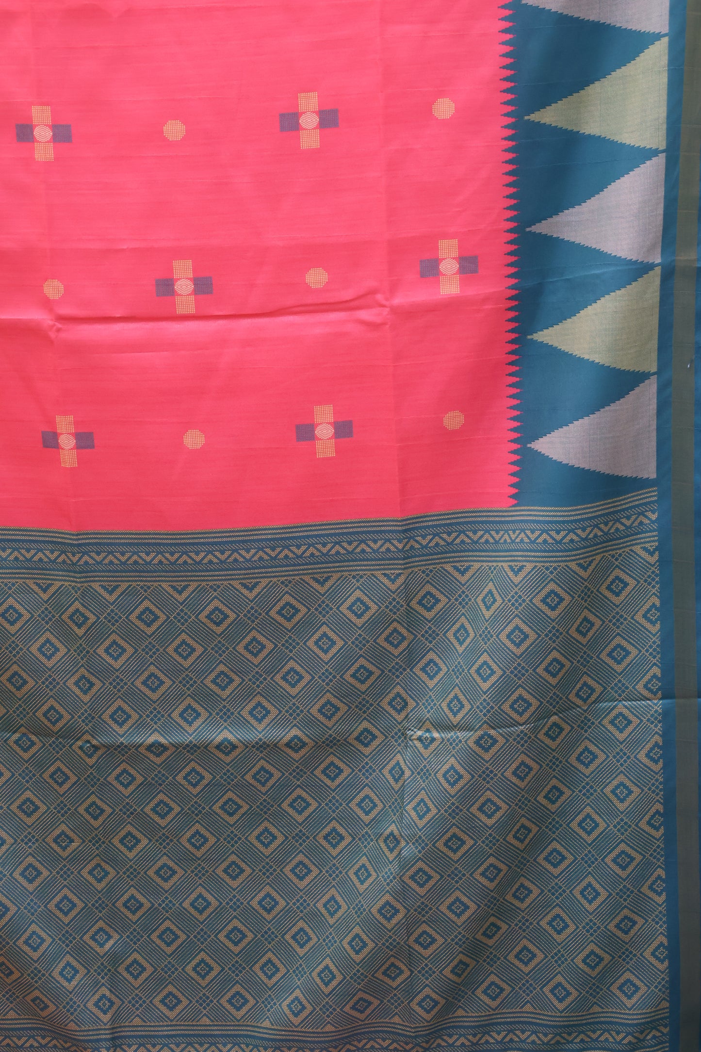 Semi Tussar Saree -Pink