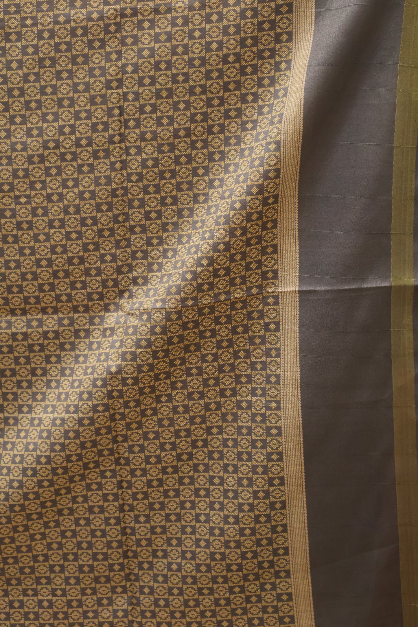 Semi Tussar Saree Floral -Maroon