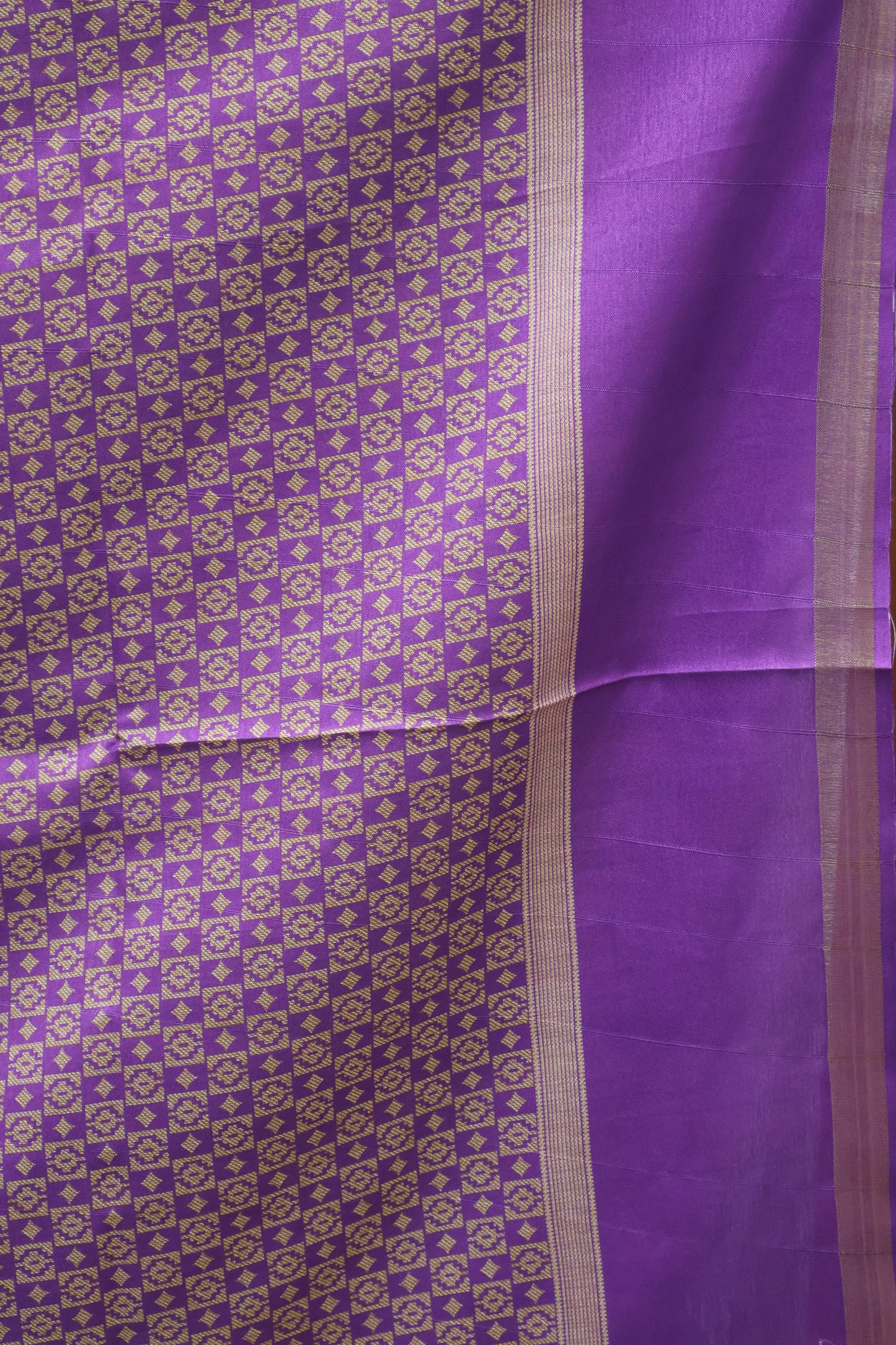 Semi Tussar Saree Floral -Olive Green