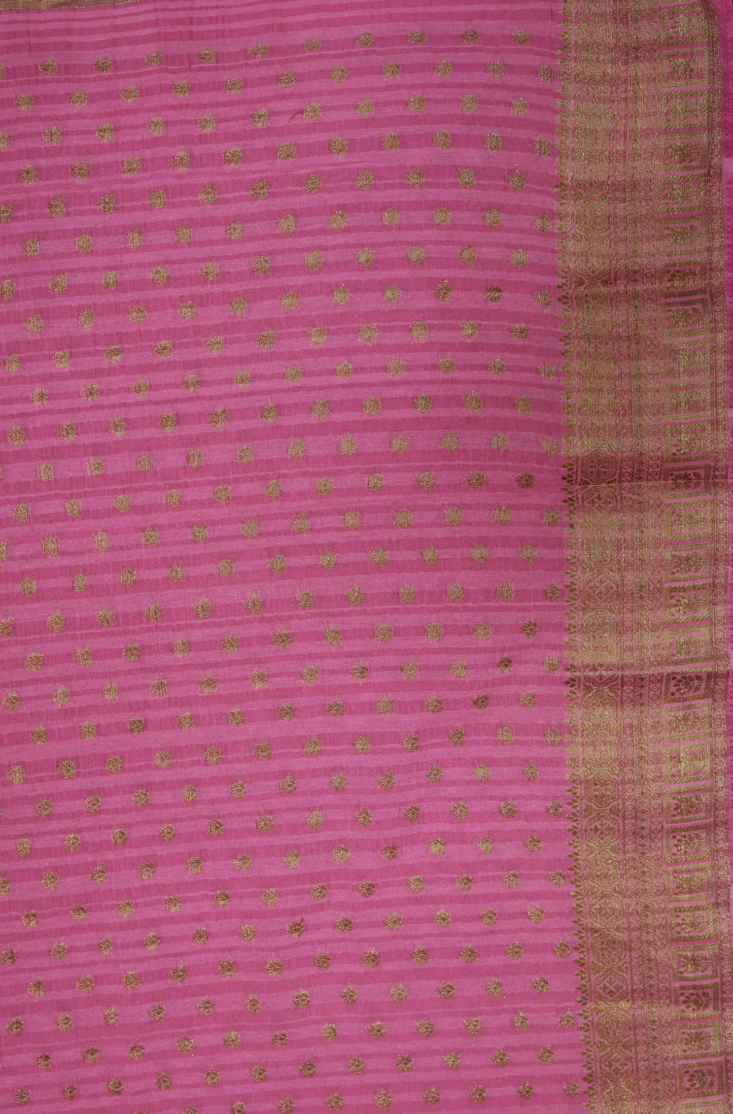 Banarasi Georgette Saree - Rani Pink