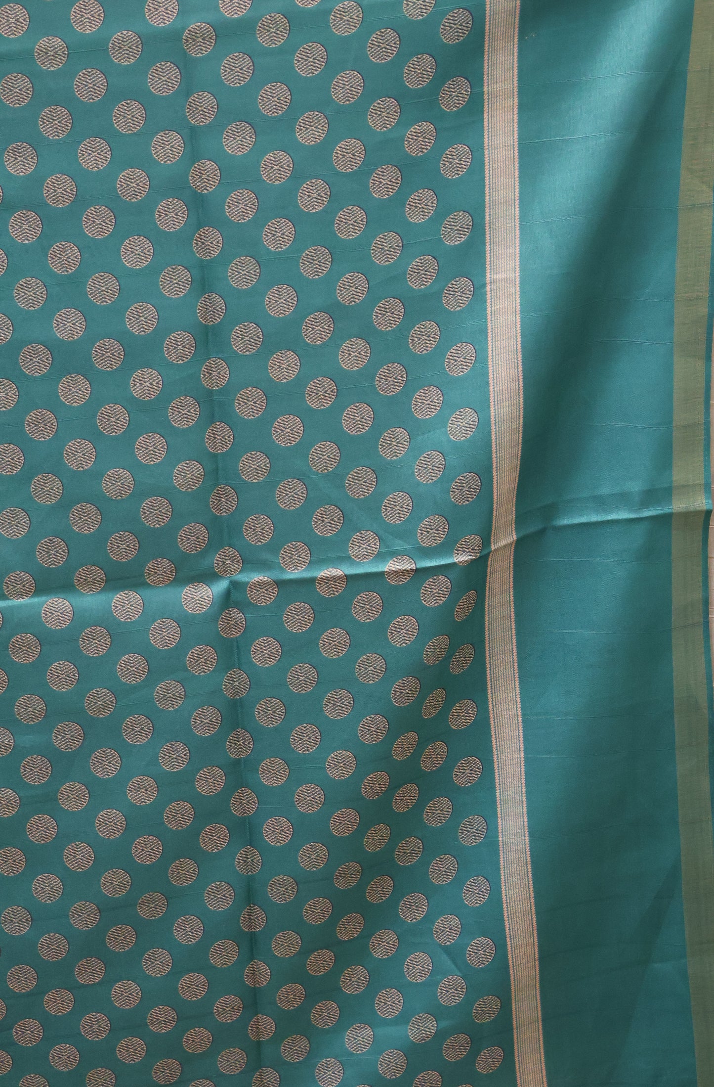 Semi Tussar Saree Peacock Print- Choco Brown