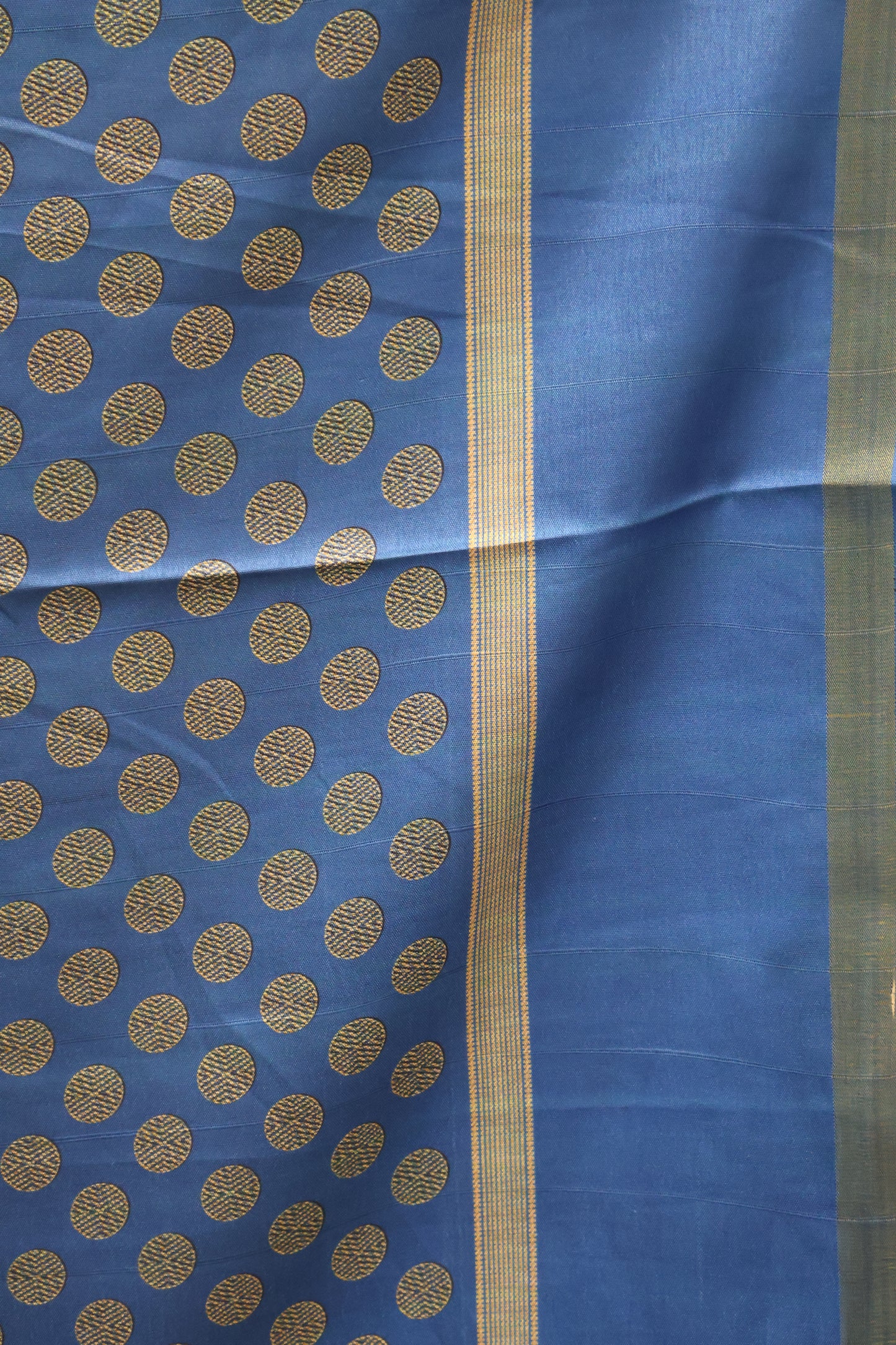 Semi Tussar Saree Peacock Print-Dark Beige