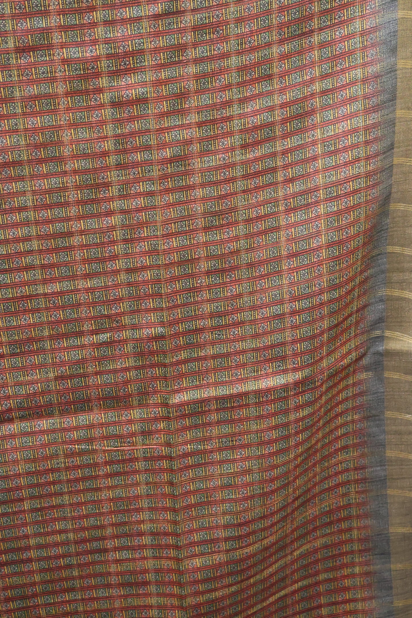 Art Tussar Saree -Grey Krish Kattam Zari