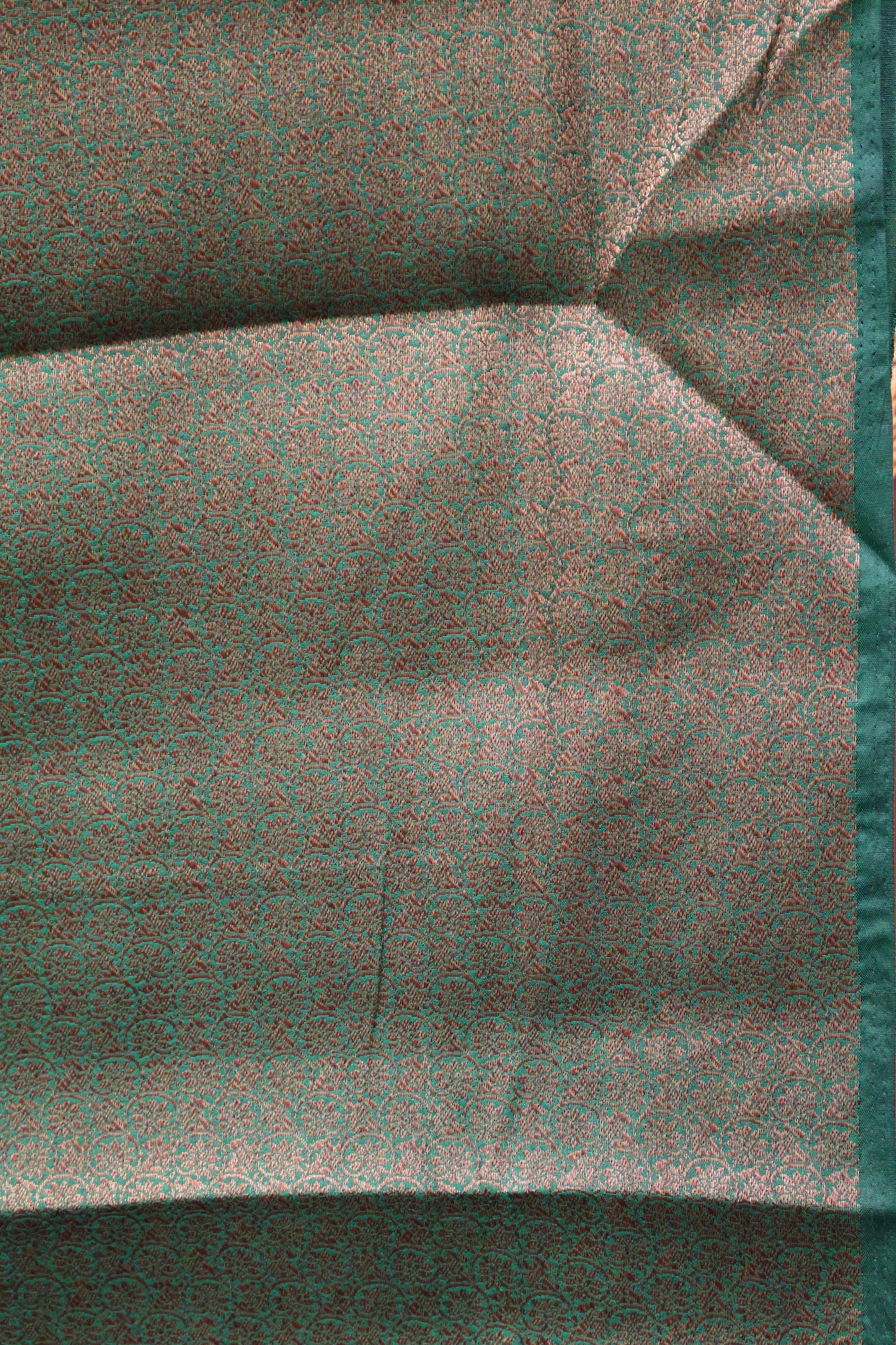 Bamboo Silk Saree-red green