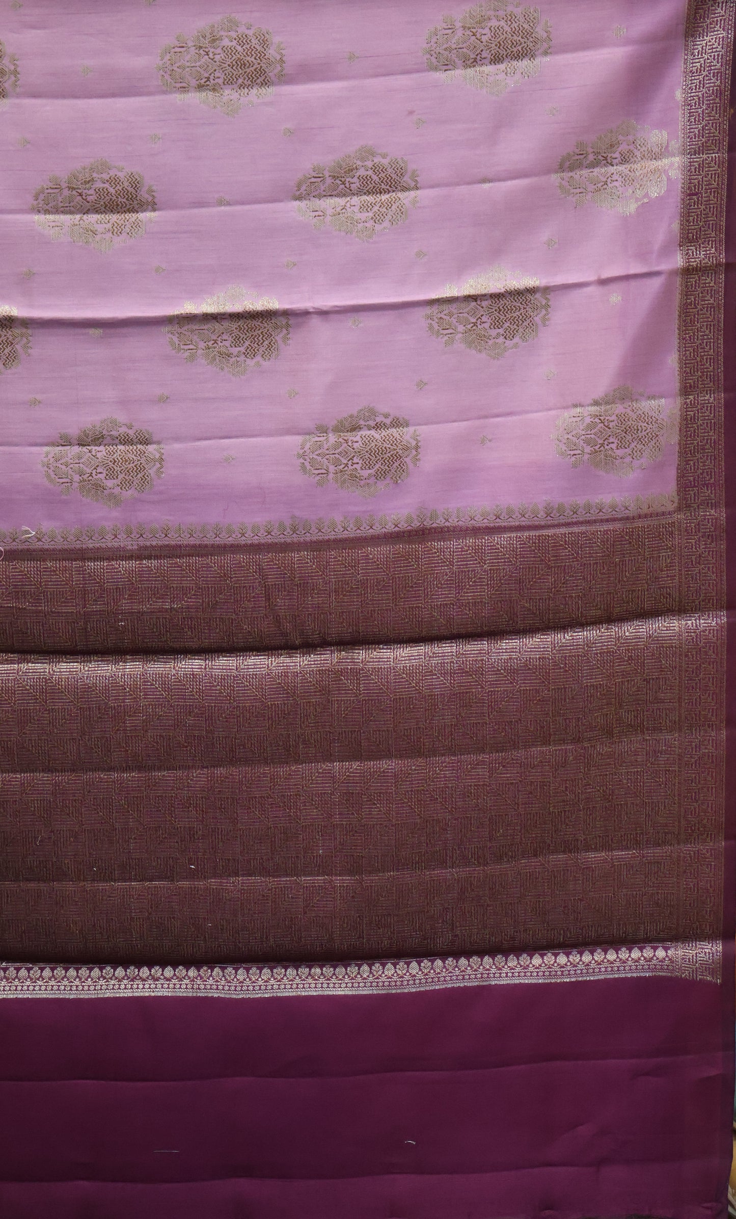 Pure Banarasi Saree Chiniya Silk -Purple