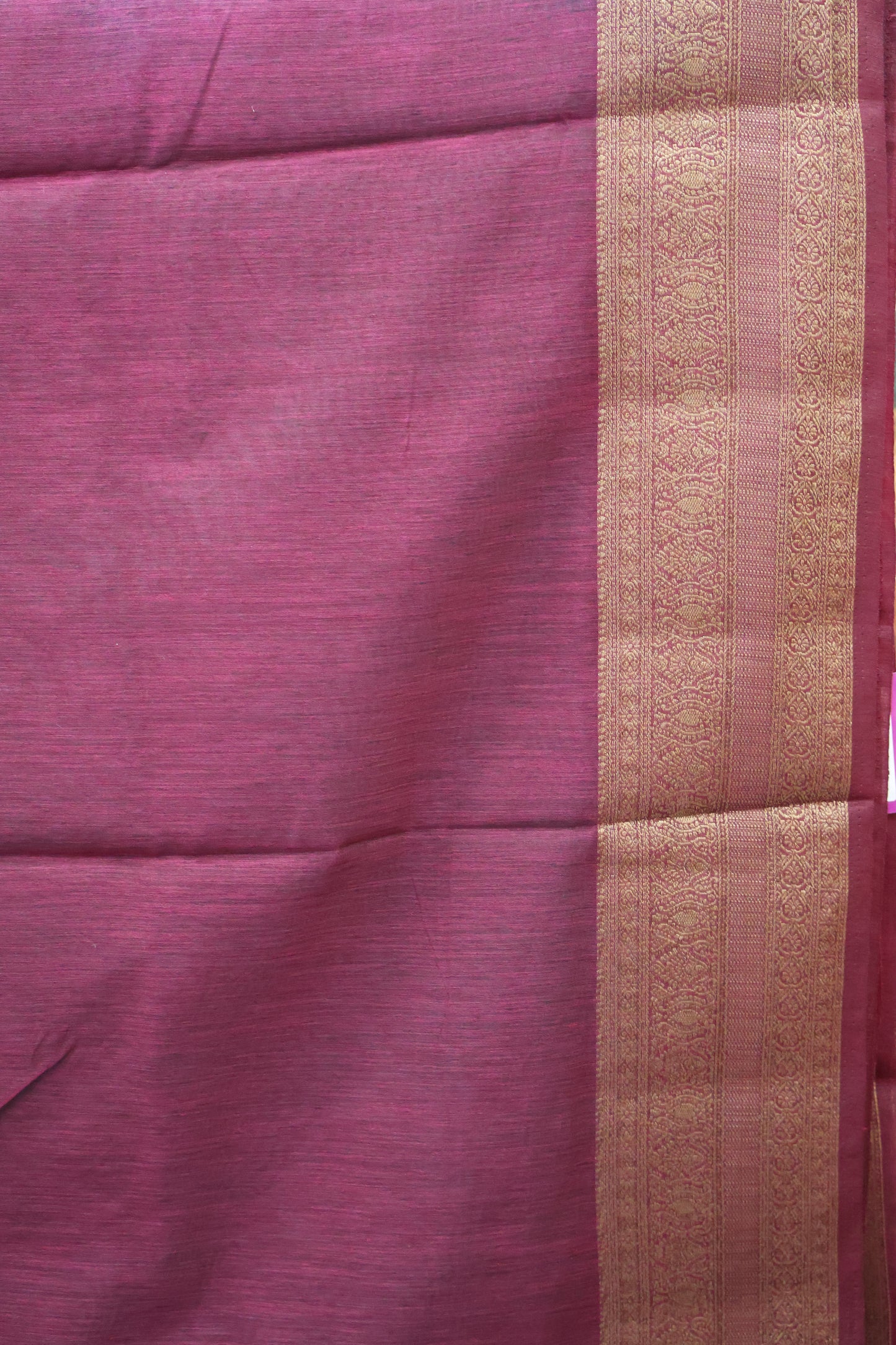 Bamboo Silk Saree- Green-Wine
