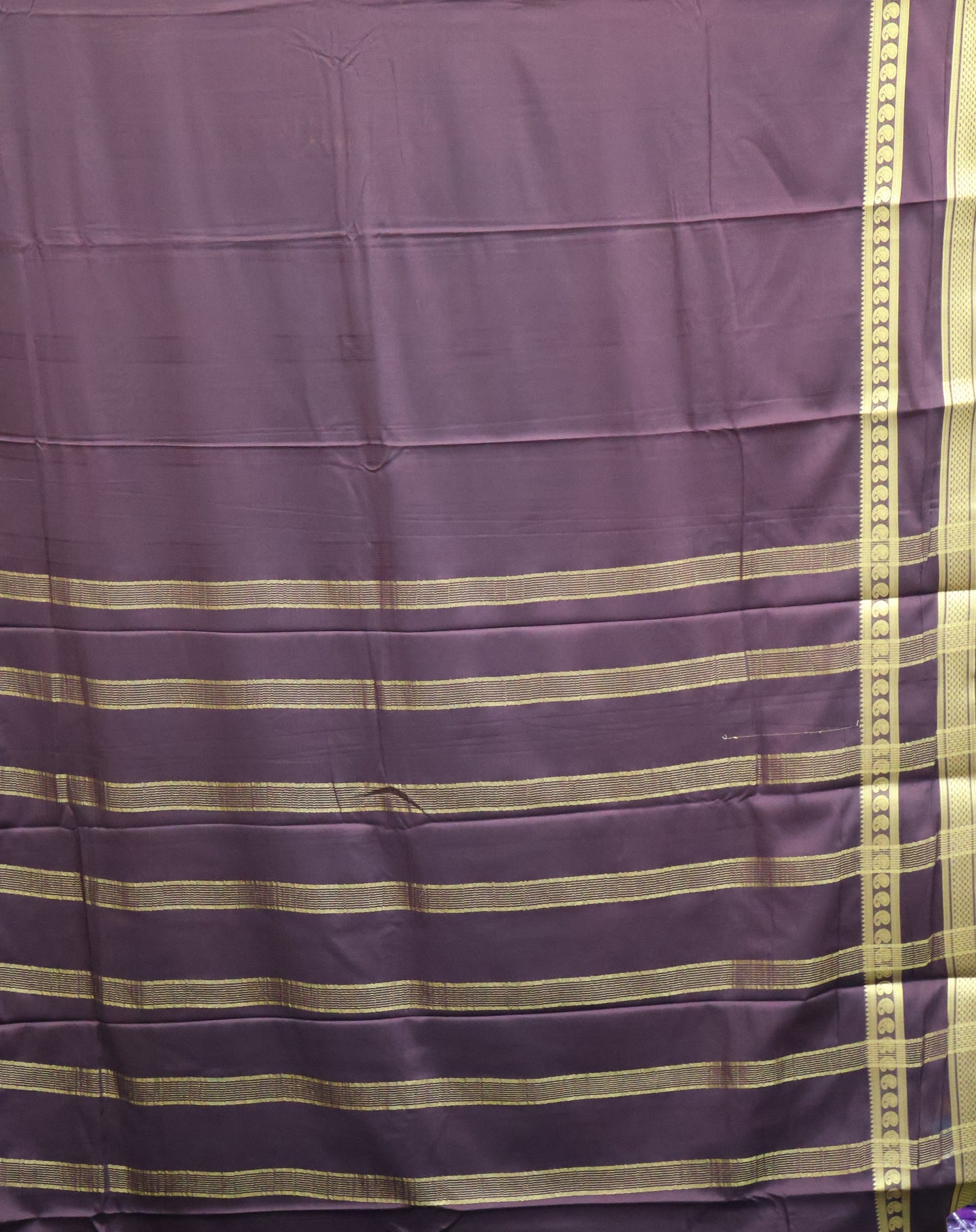 Art Mysore Silk cotton -brown plain