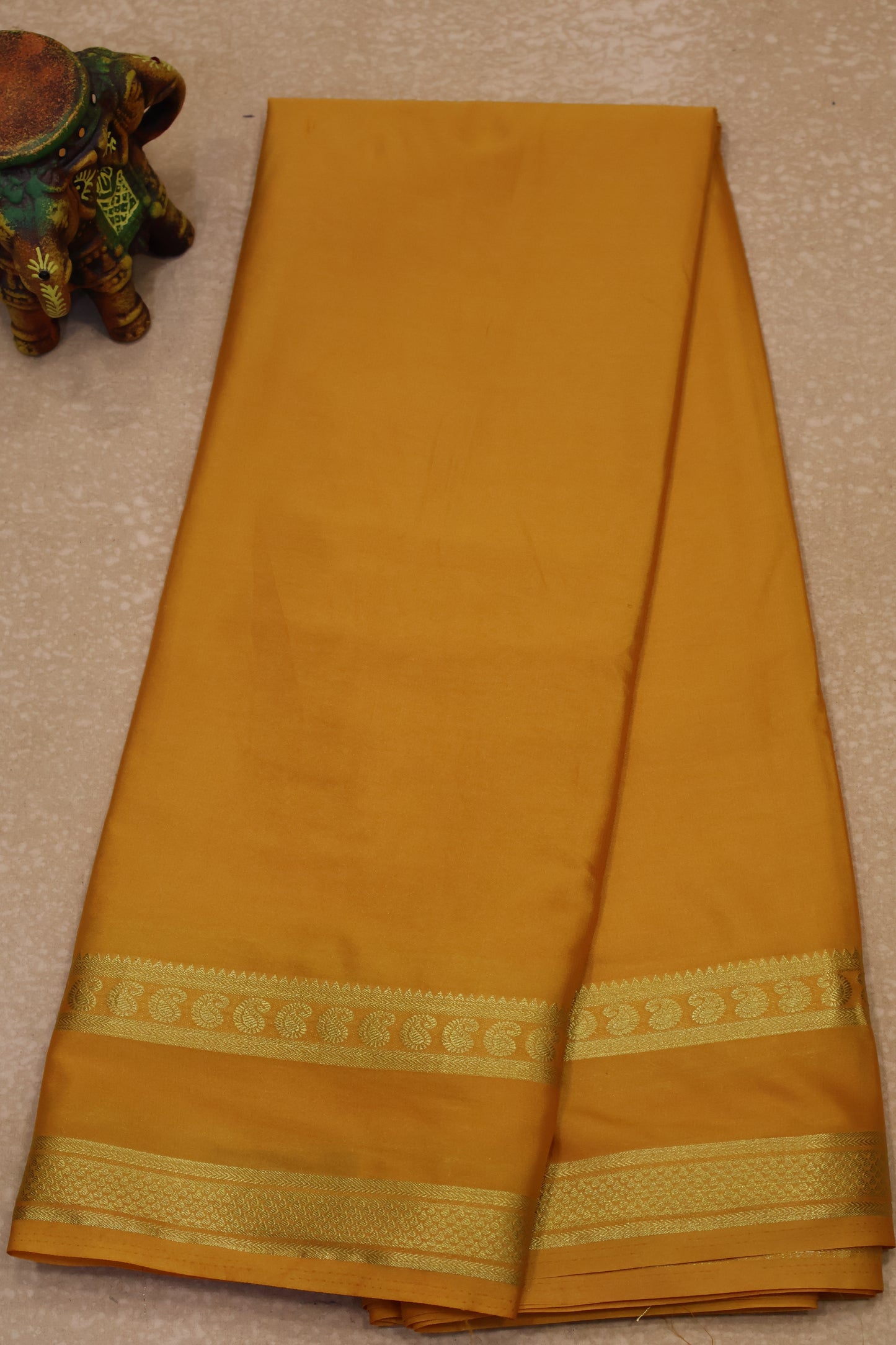 Art Mysore Silk cotton -mustrd yellow
