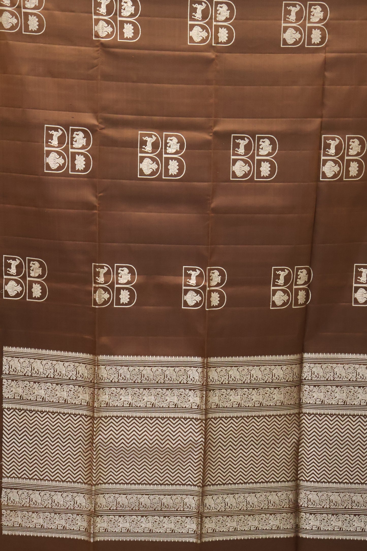 Pure Soft Silk Saree - brown Horse