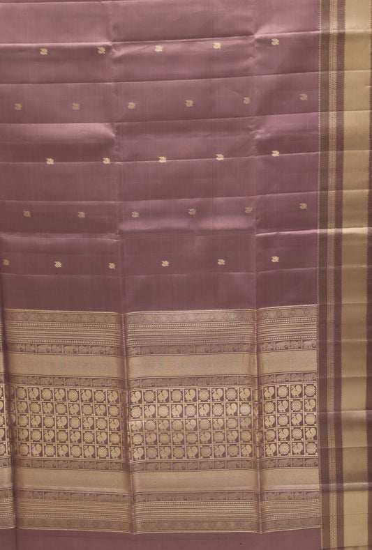 Pure Soft Silk Saree - Lavender peacock
