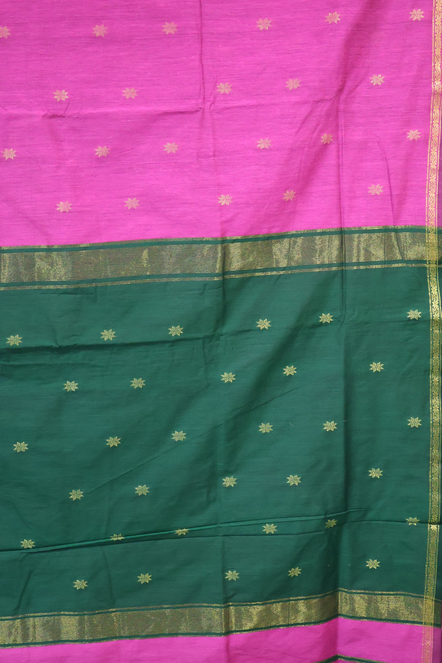 Maheswari Cotton Saree - Star Buta Pink