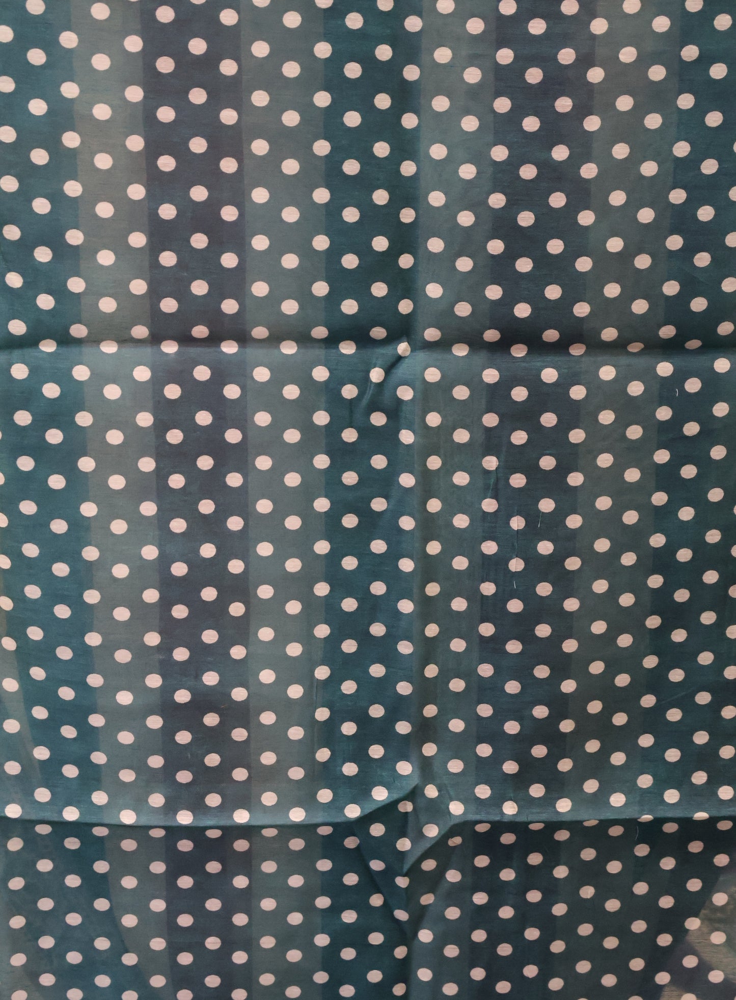 Semi Chanderi Saree-Green Vertical Pattern