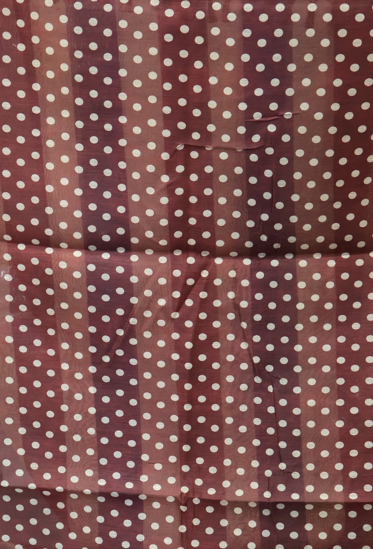 Semi Chanderi Saree-Maroon Vertical Pattern