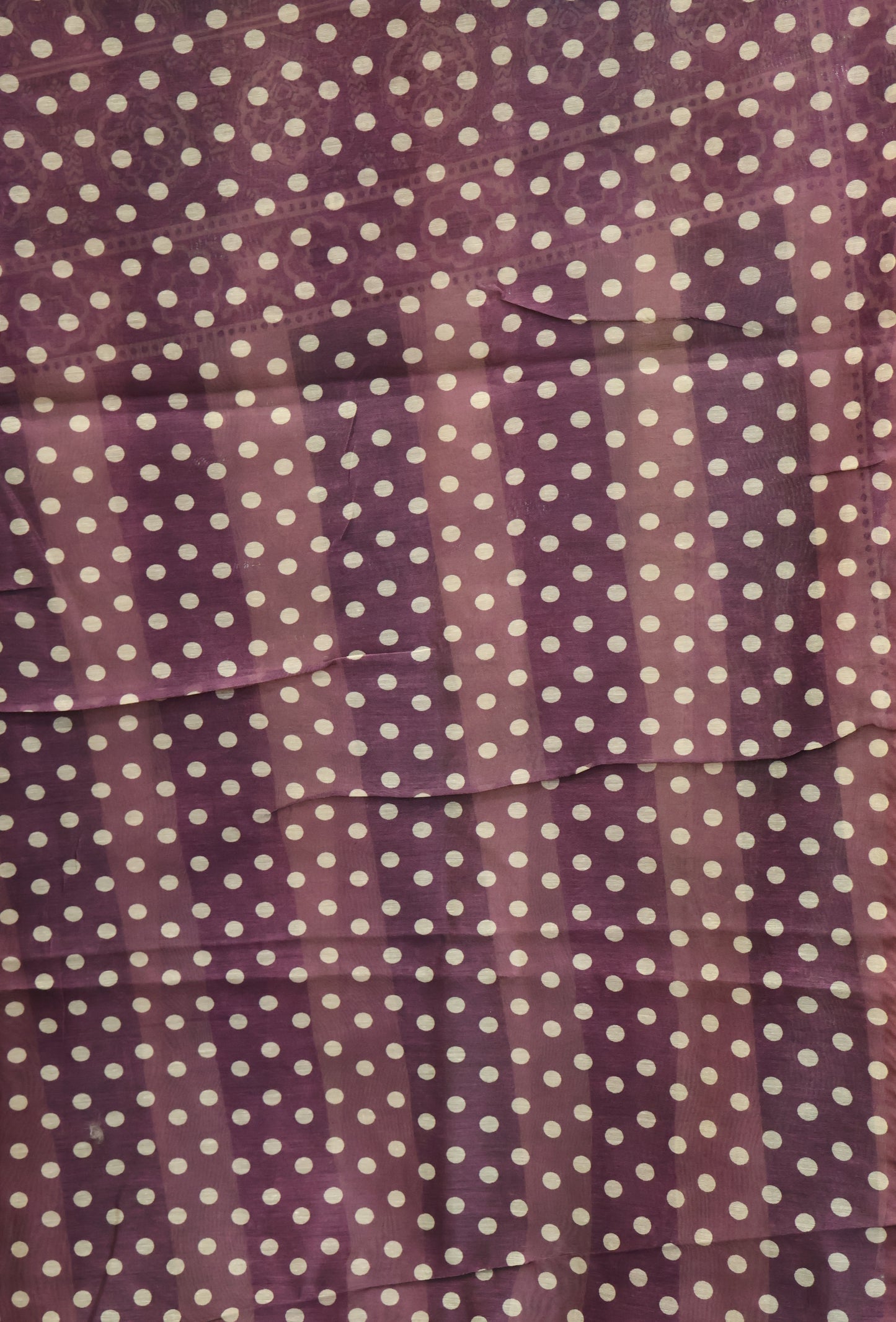 Semi Chanderi Saree-Purple Vertical Pattern