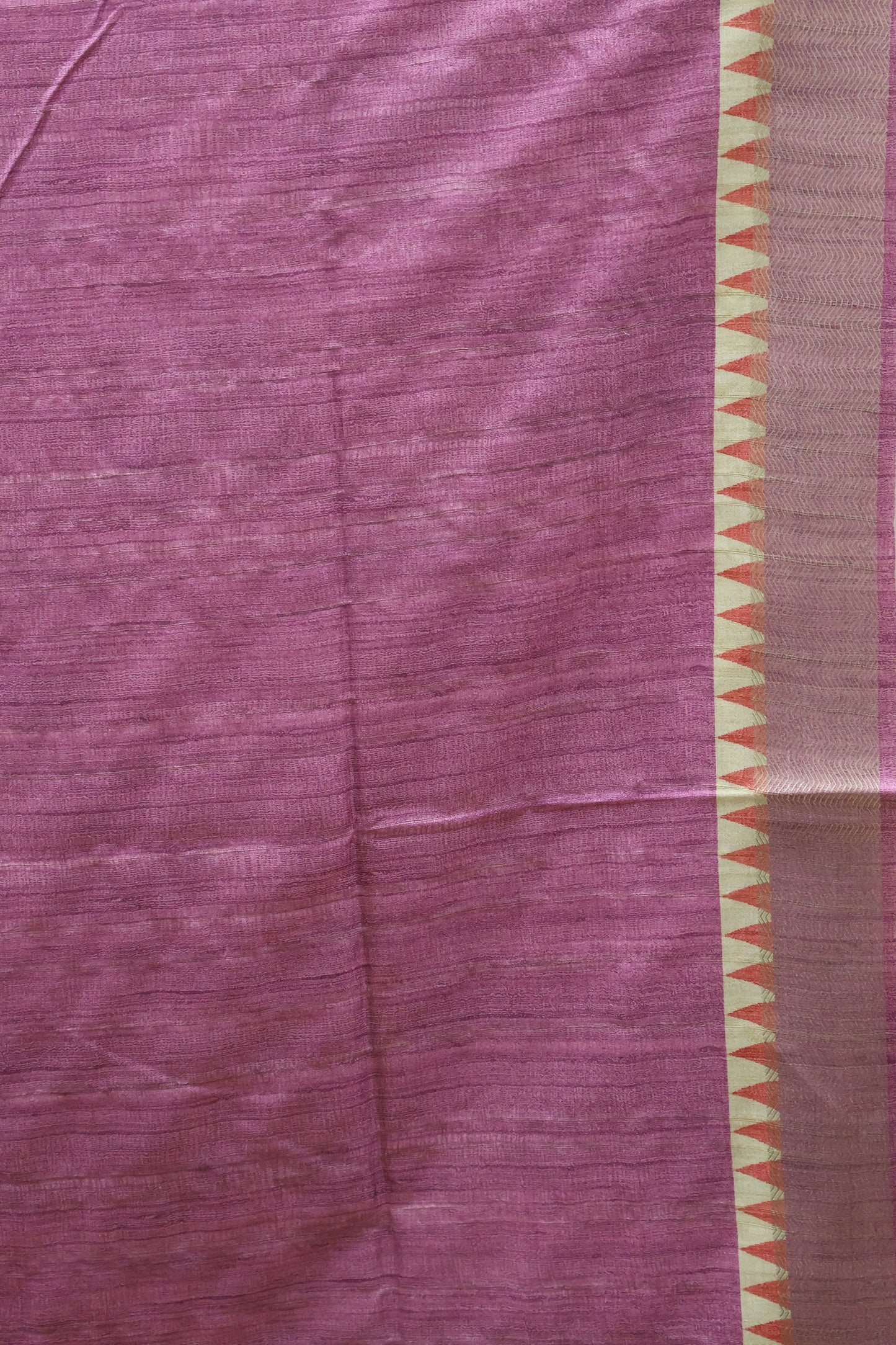 Tussar Saree-Pastle Pink -Peacock Pattern