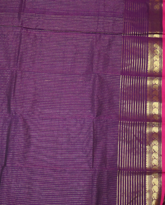 Chettinad Cotton Saree -Wine Vairaoosi