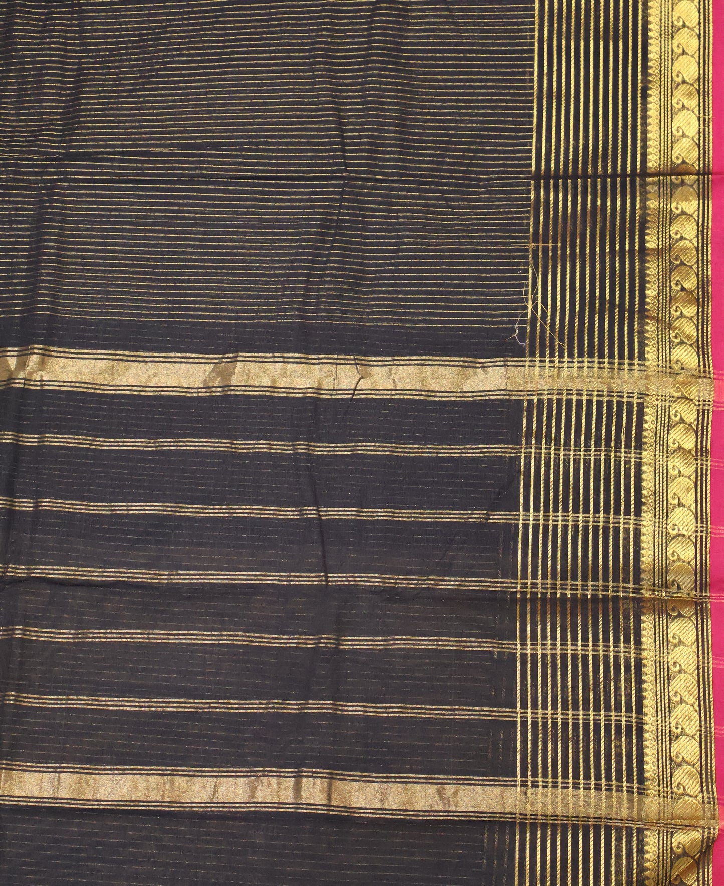 Chettinad Cotton Saree -Black Vairaoosi