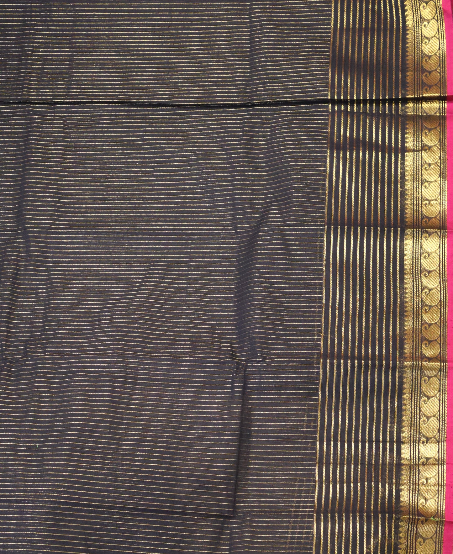 Chettinad Cotton Saree -Black Vairaoosi