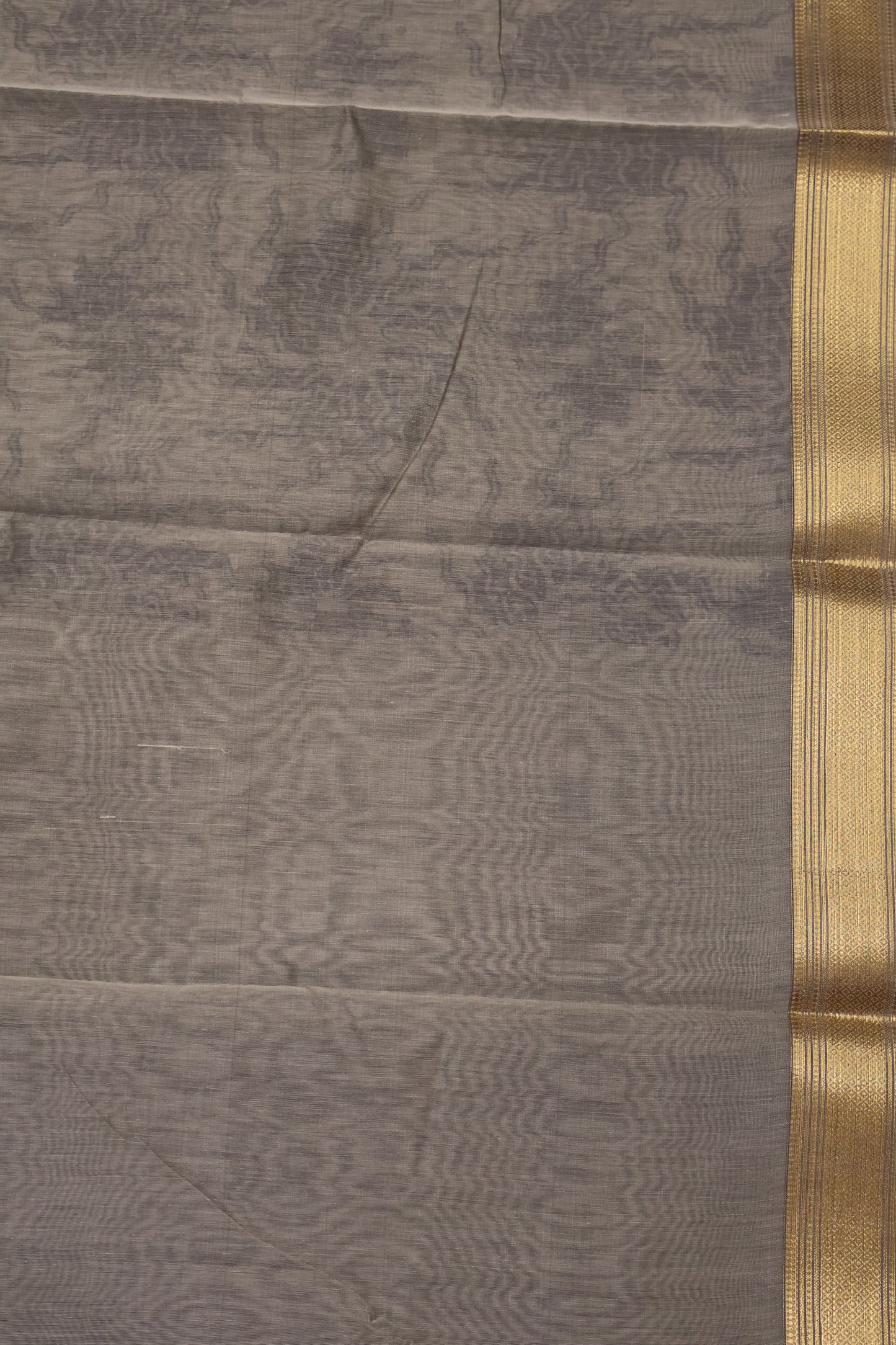 Kora Silk Cotton Saree -Sun Spark Pattern- Beige