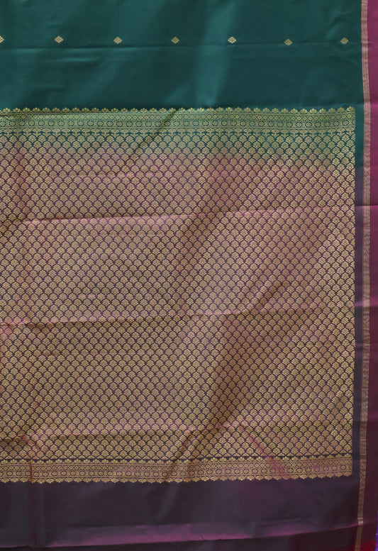 Mithilam-Pure Kanjivaram Festive Silk Saree-Green