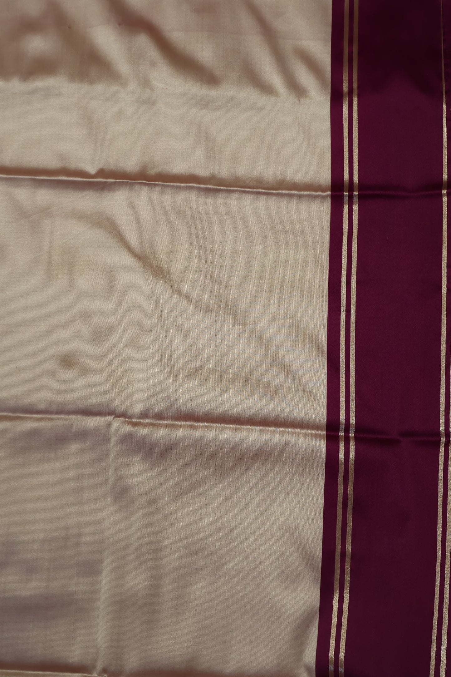 Semi Soft Silk Saree-Lite Brown With Wine Floral