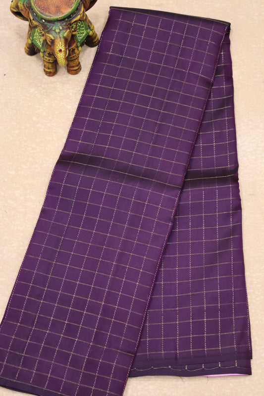 Mithilam-Pure Kanjivaram Festive Silk Saree-Purple