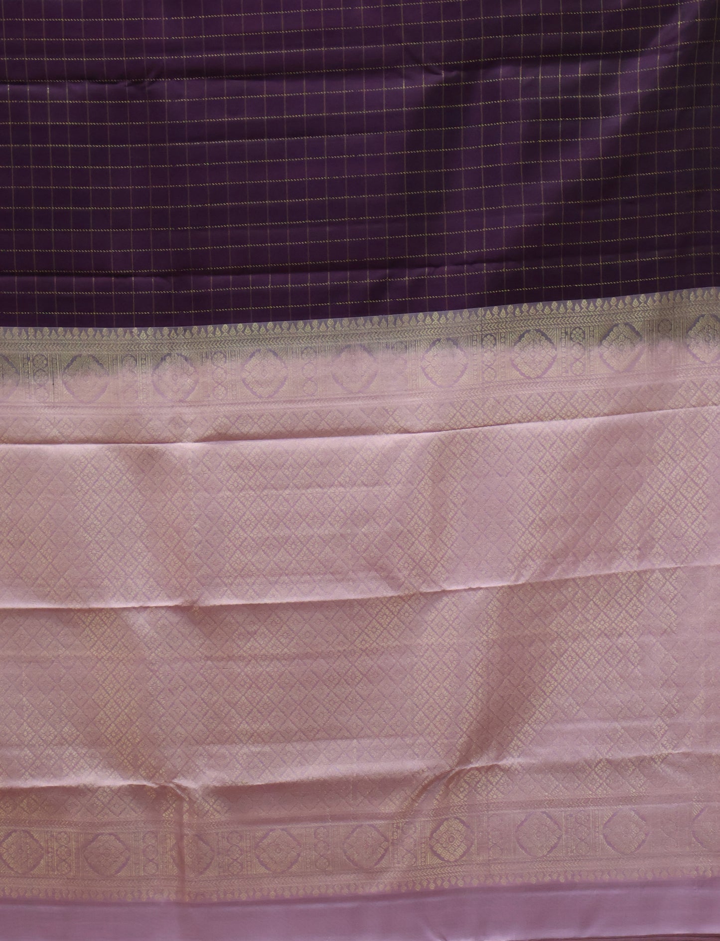 Mithilam-Pure Kanjivaram Festive Silk Saree-Purple