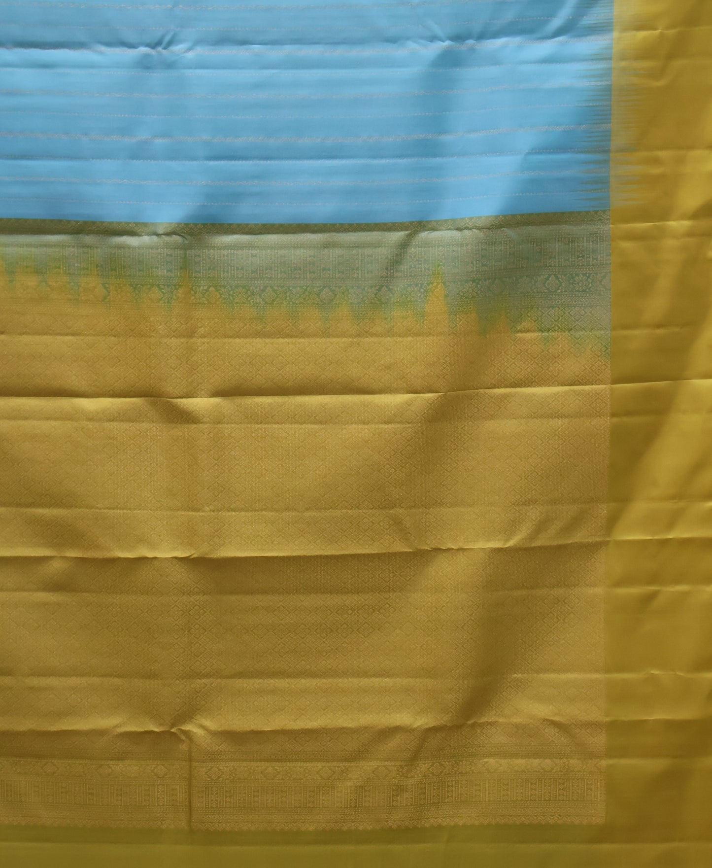 Mithilam-Pure Kanjivaram Festive Silk Saree-Teal Blue