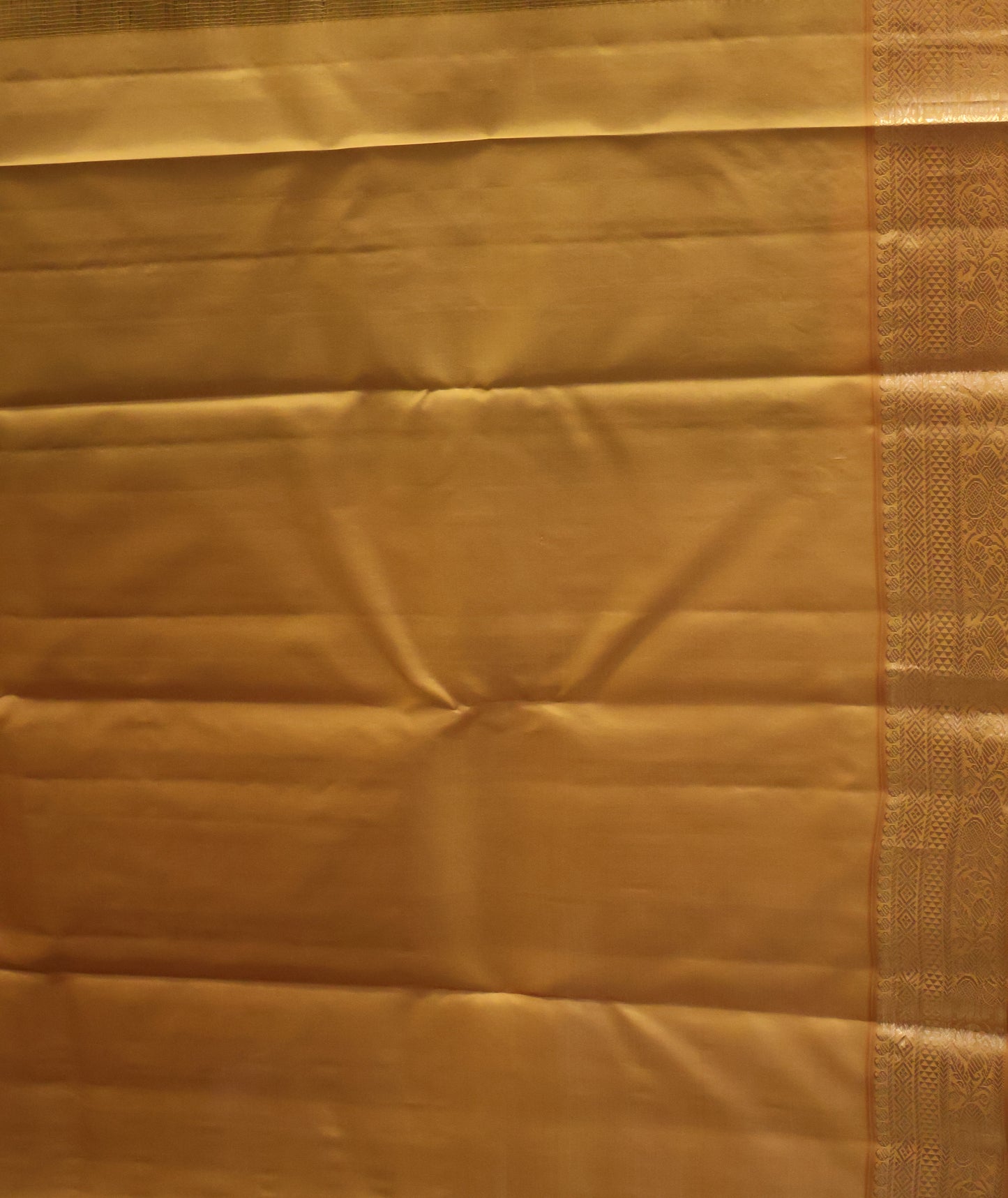 Pure Kanjivaram Silk Saree - Green Yellow Anam Vairaoosi