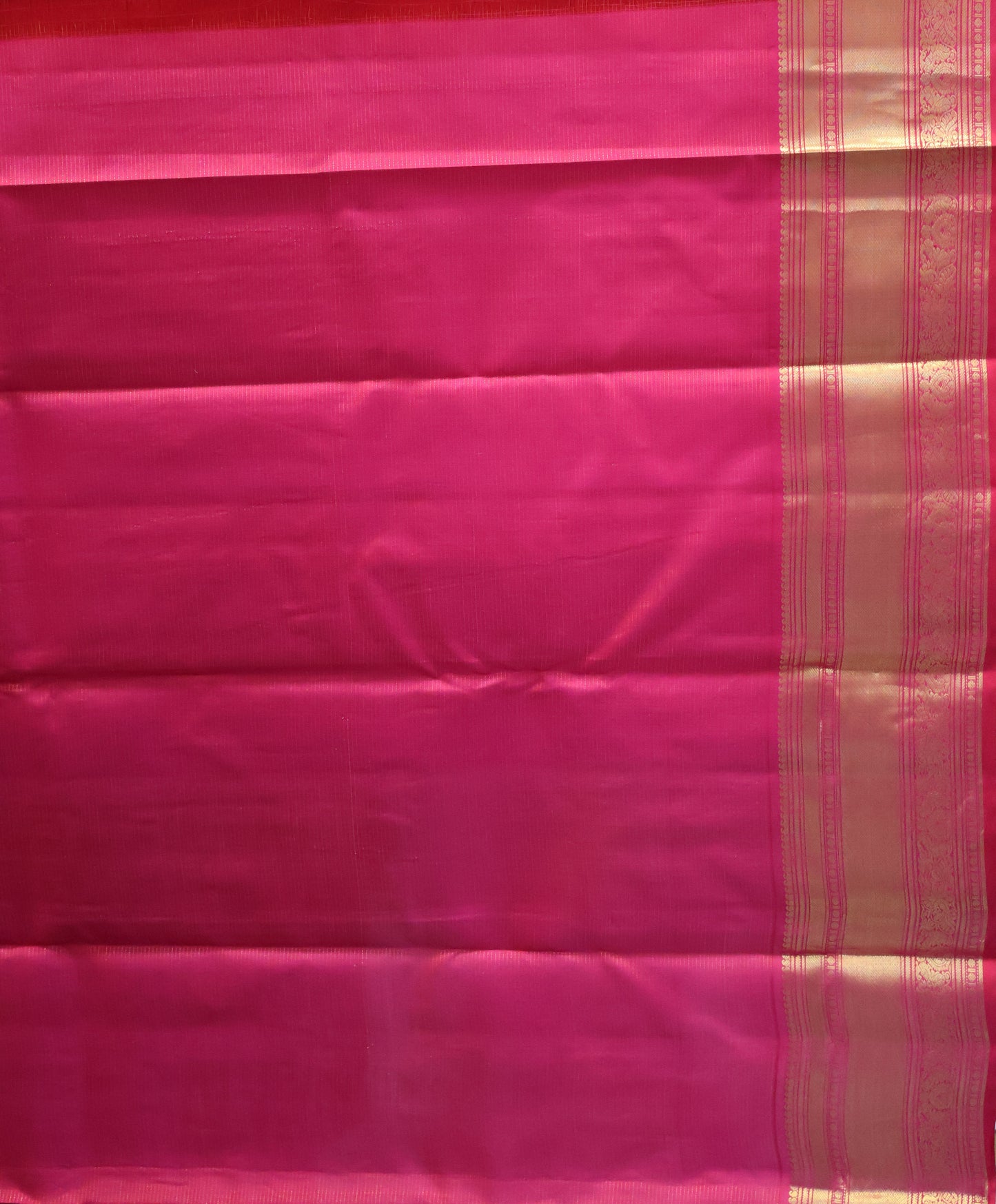 Pure Kanjivaram Silk Saree -Rani Pink Chakram