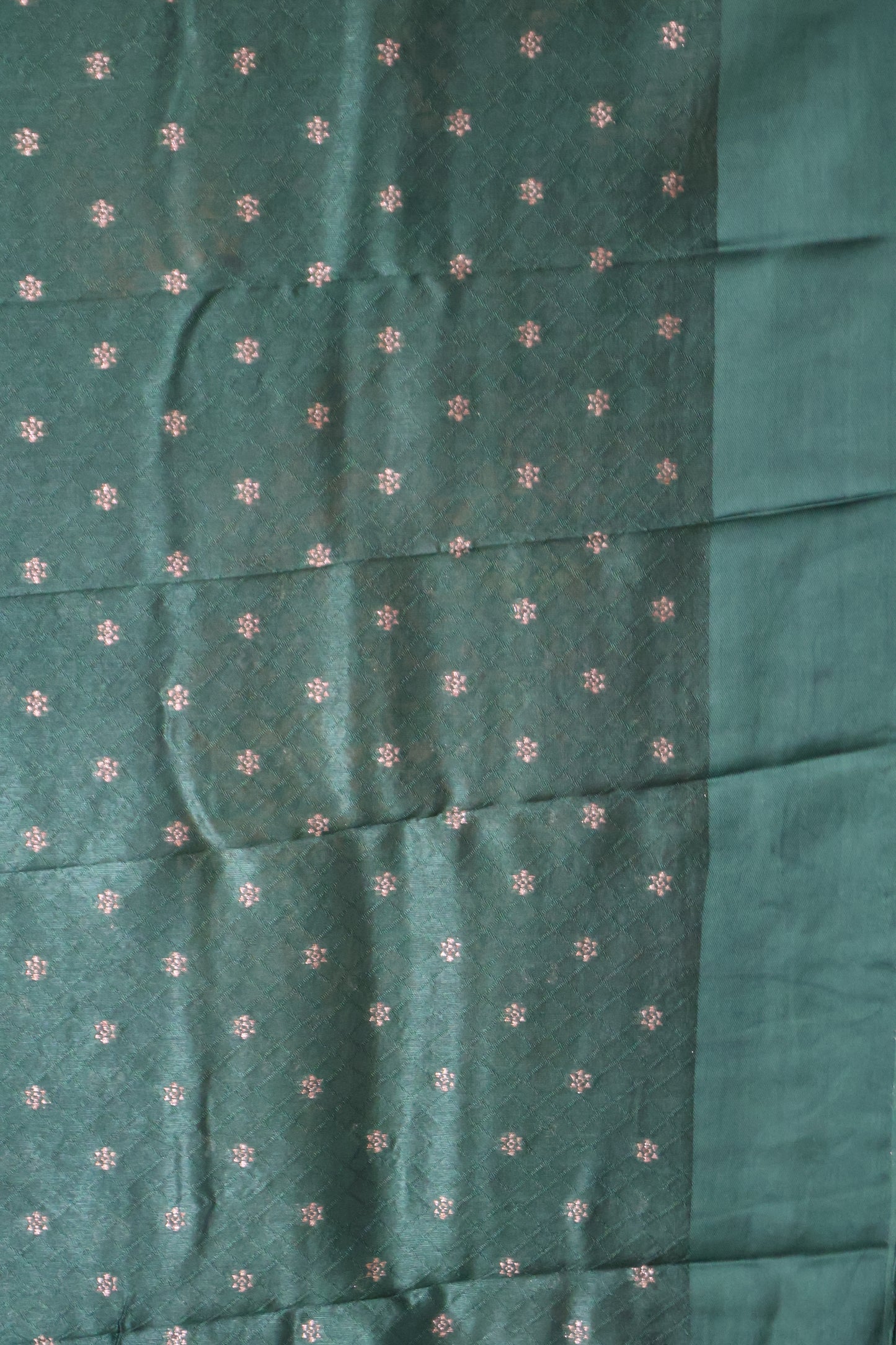 Banarasi Tussar -Green Buta