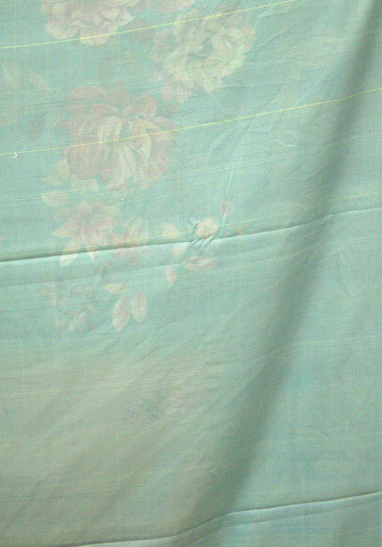 Dola Silk Saree - Gold Blue Floral Flower Line