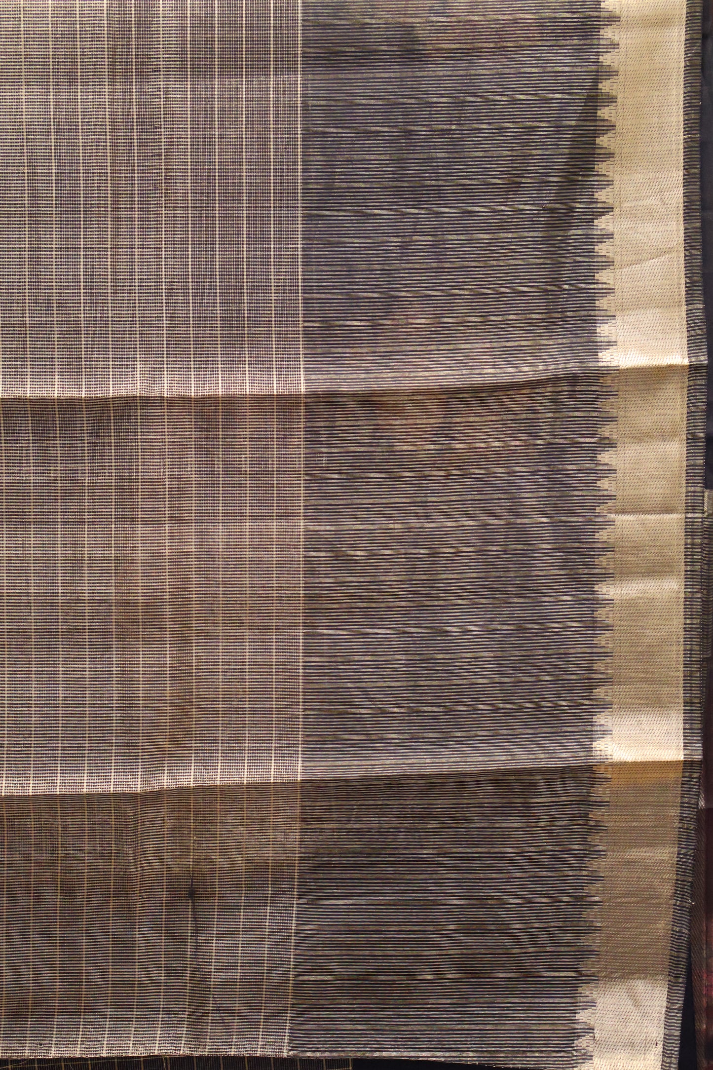 Mangal Giri Silk-Navy Blue Floral Print