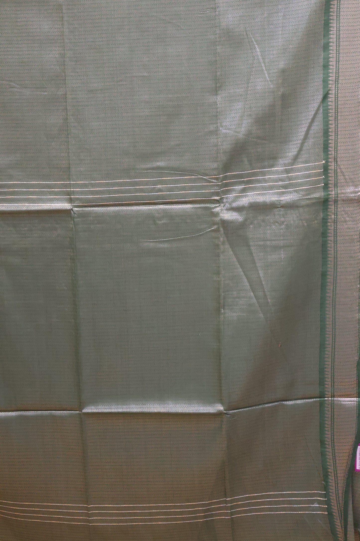 Bhagalpur Tissue-Green Full Zari