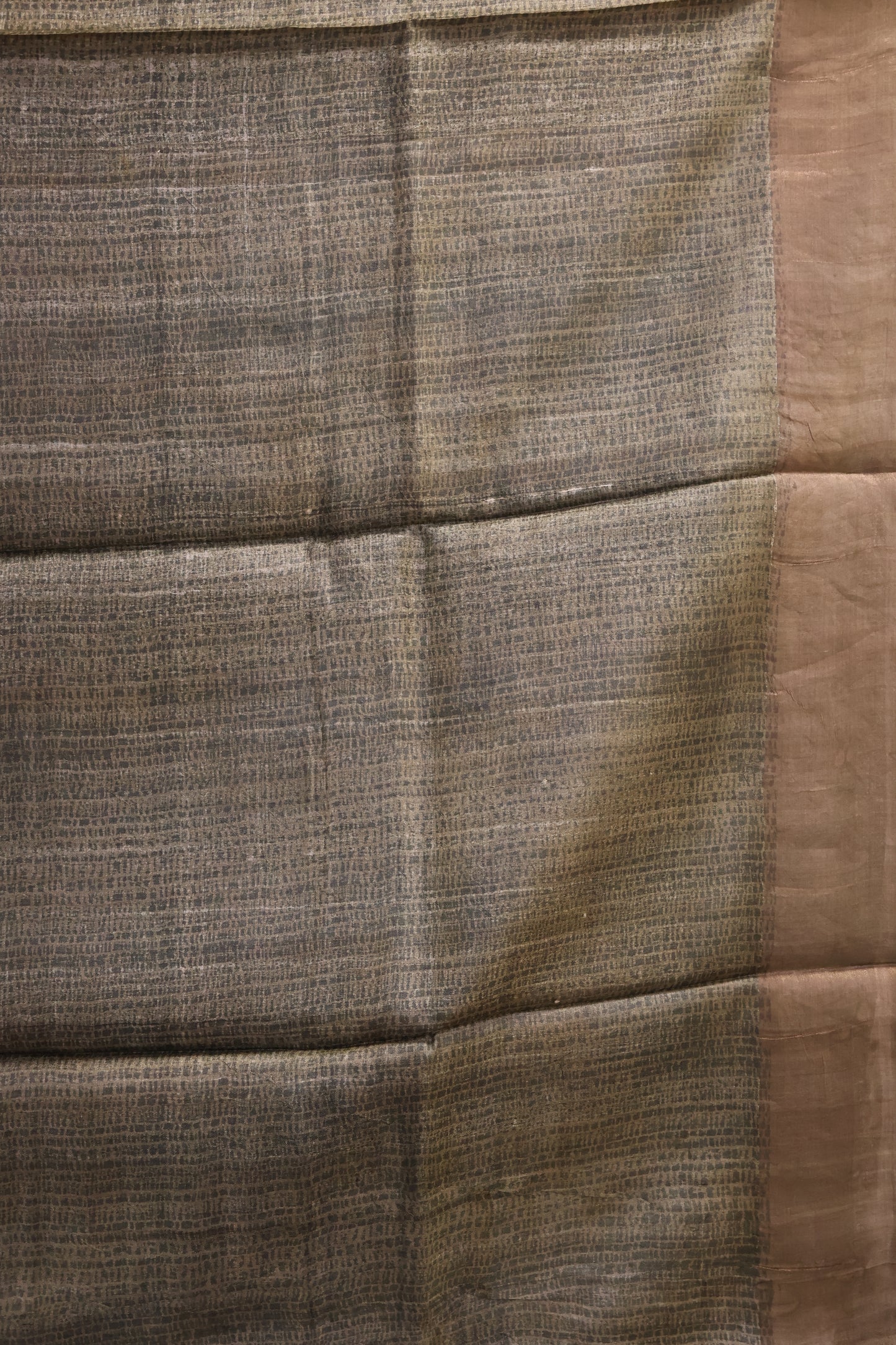 Pure Tussar Saree - Penn Kalamkari Pattern -Mustard