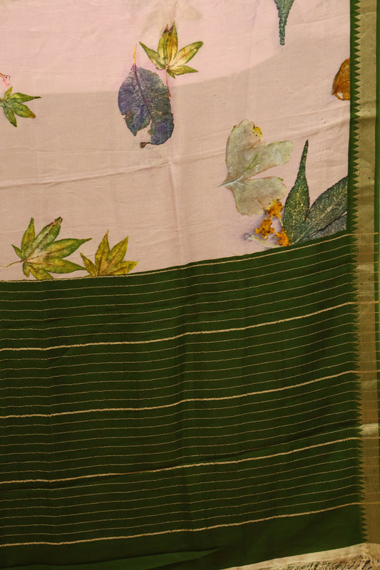 Mangal Giri Silk Saree-Silk Lavender-Green