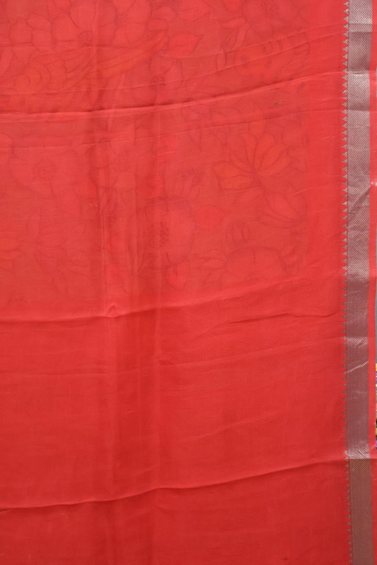 Mangal Giri Silk Saree-Green Redish