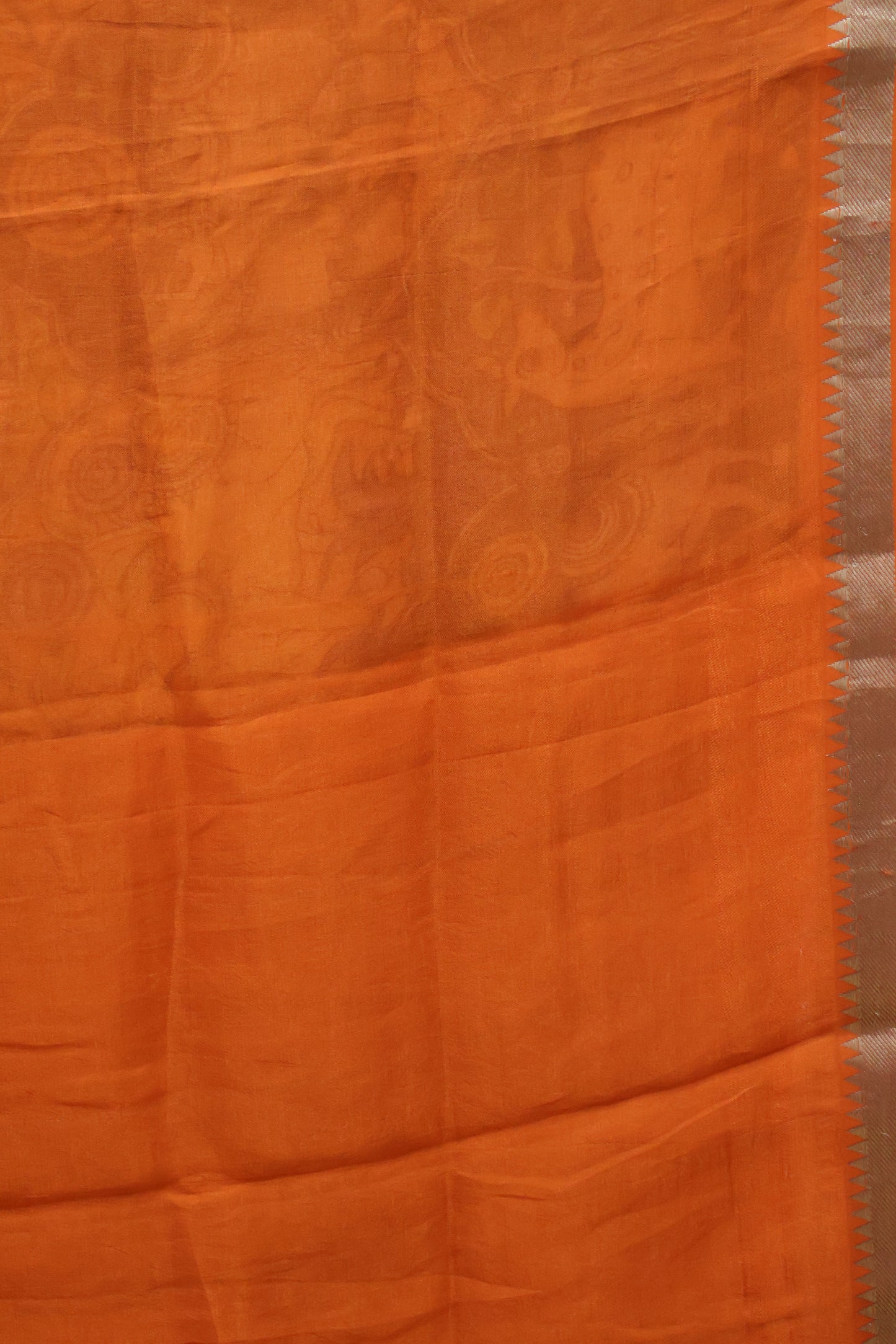 Mangal Giri Silk Saree-Green Orange