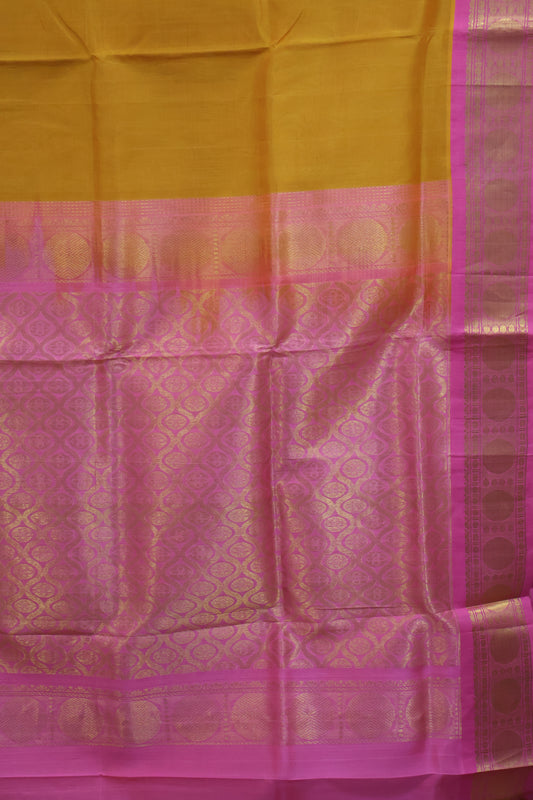 Silk Cotton Saree-Mustard