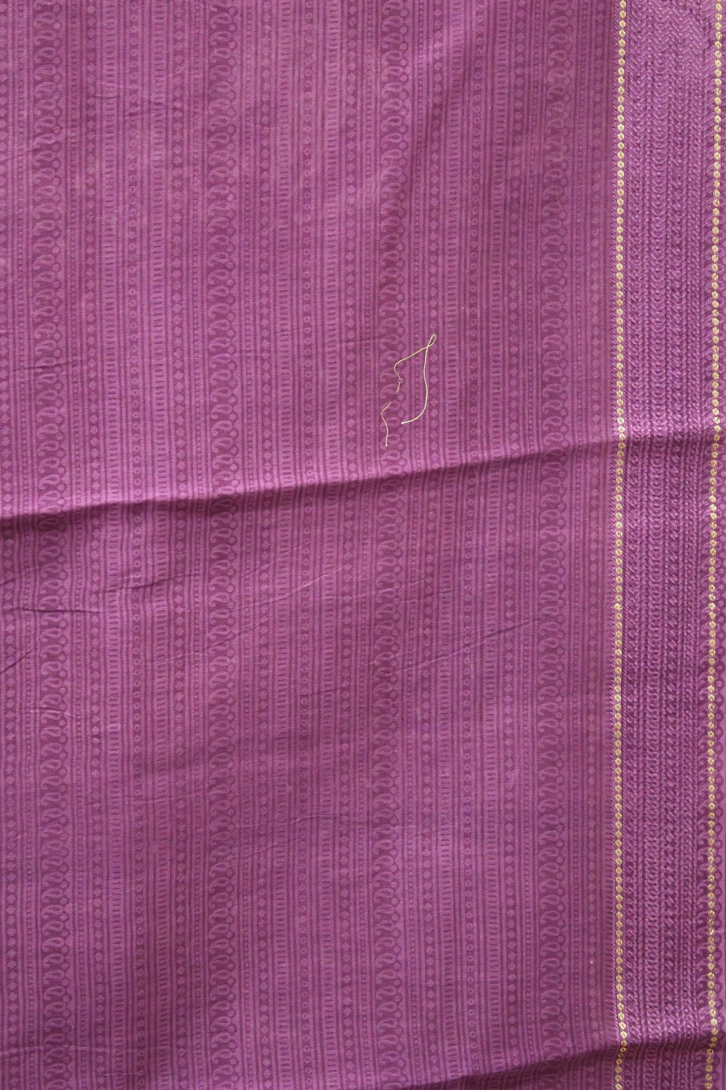 Pure Chanderi Saree -Purple Aqua Floral Double Border