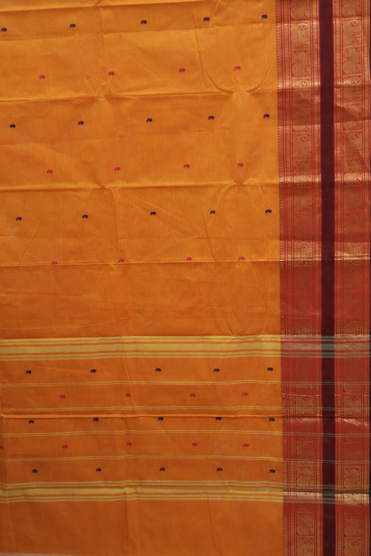 Chettinad Cotton Saree - Orange