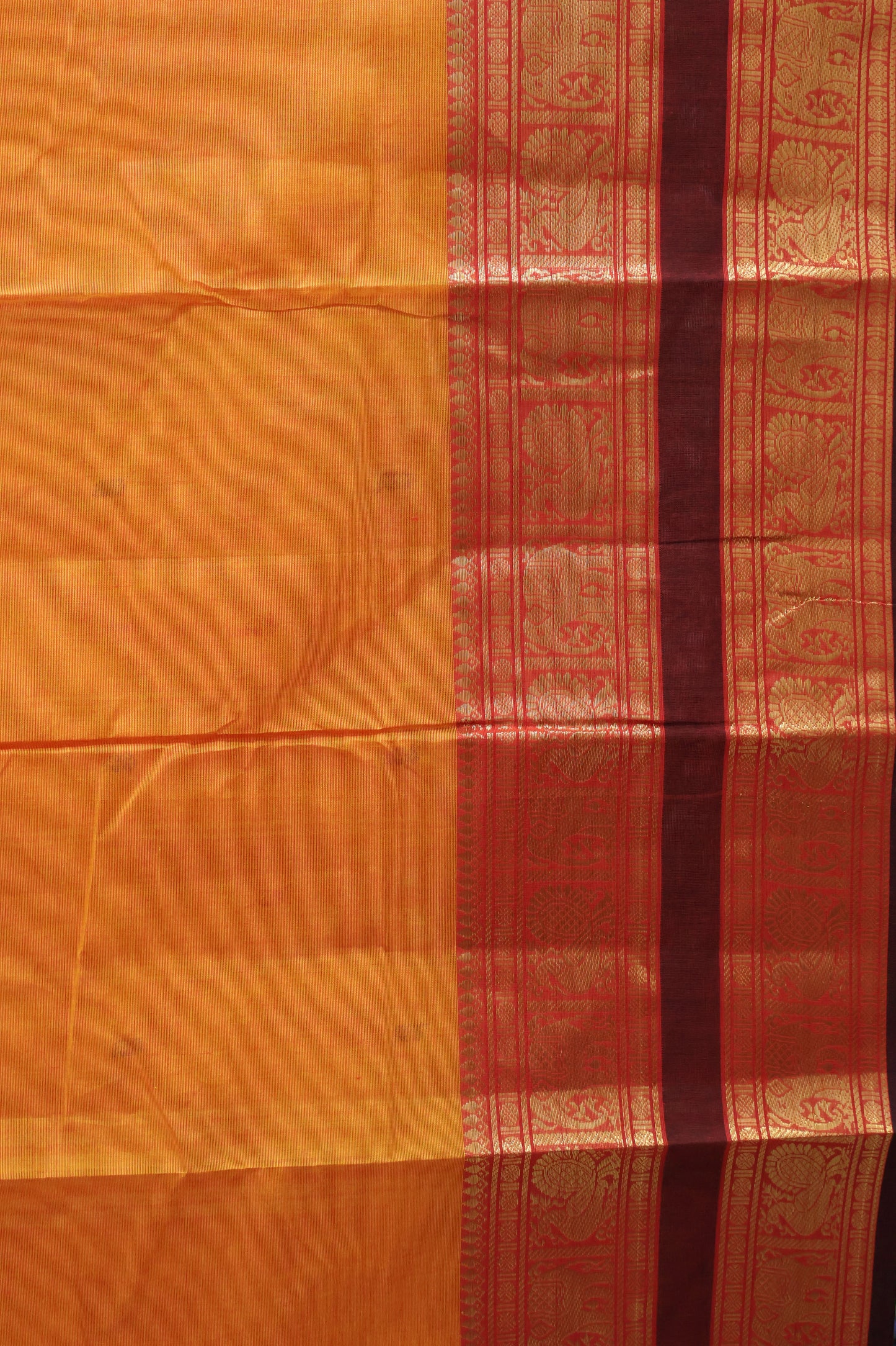 Chettinad Cotton Saree - Orange